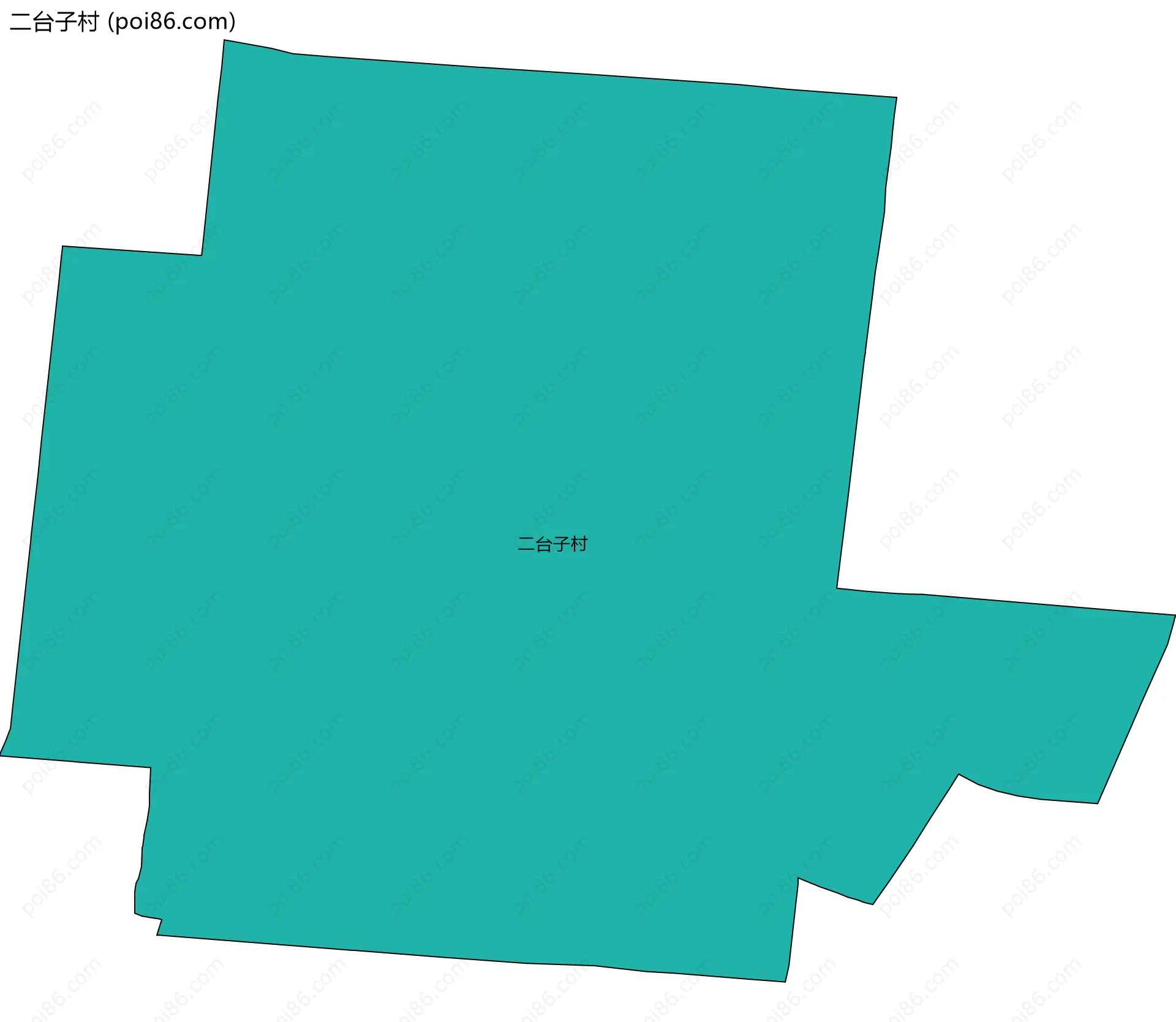 二台子村边界地图