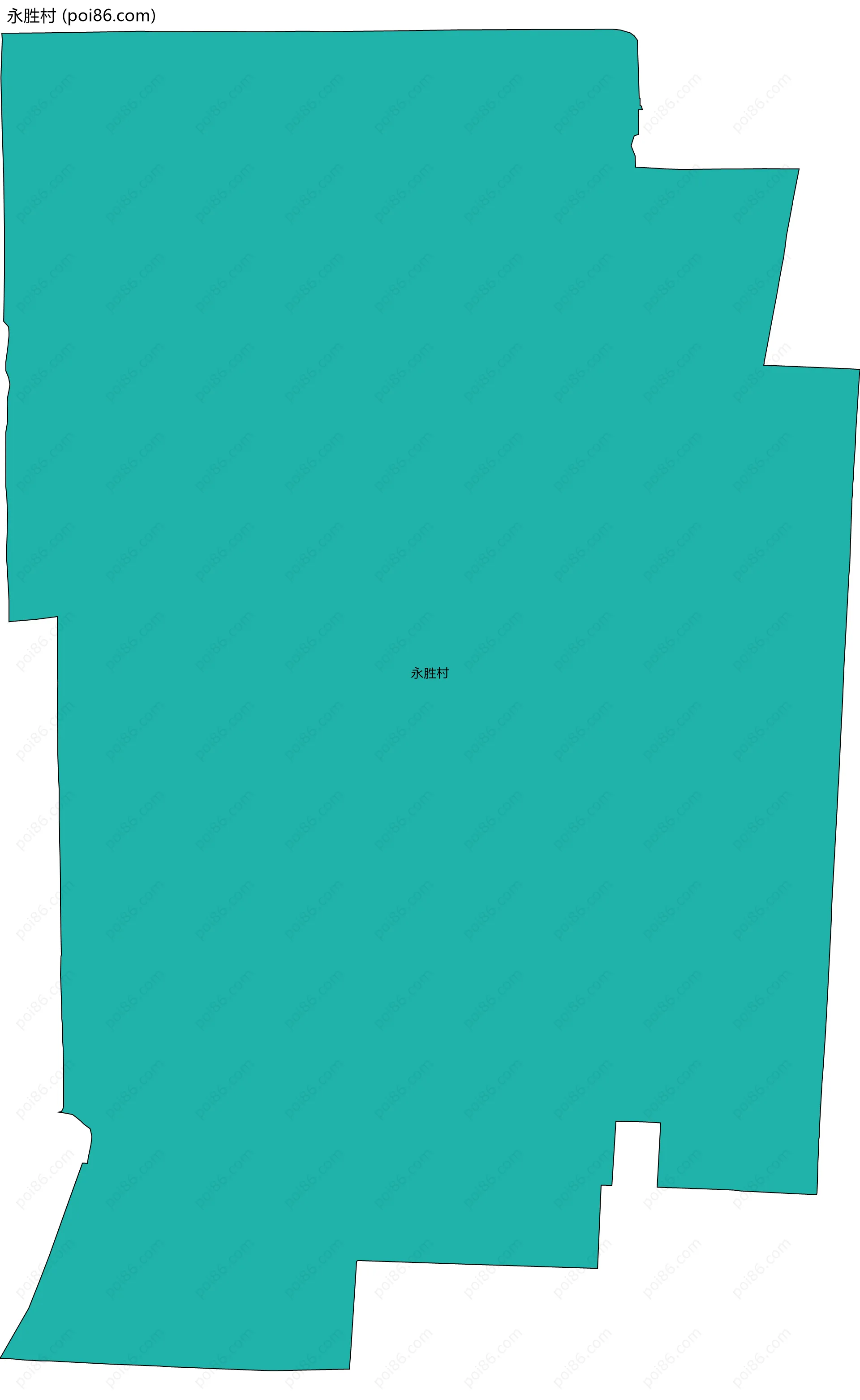 永胜村边界地图