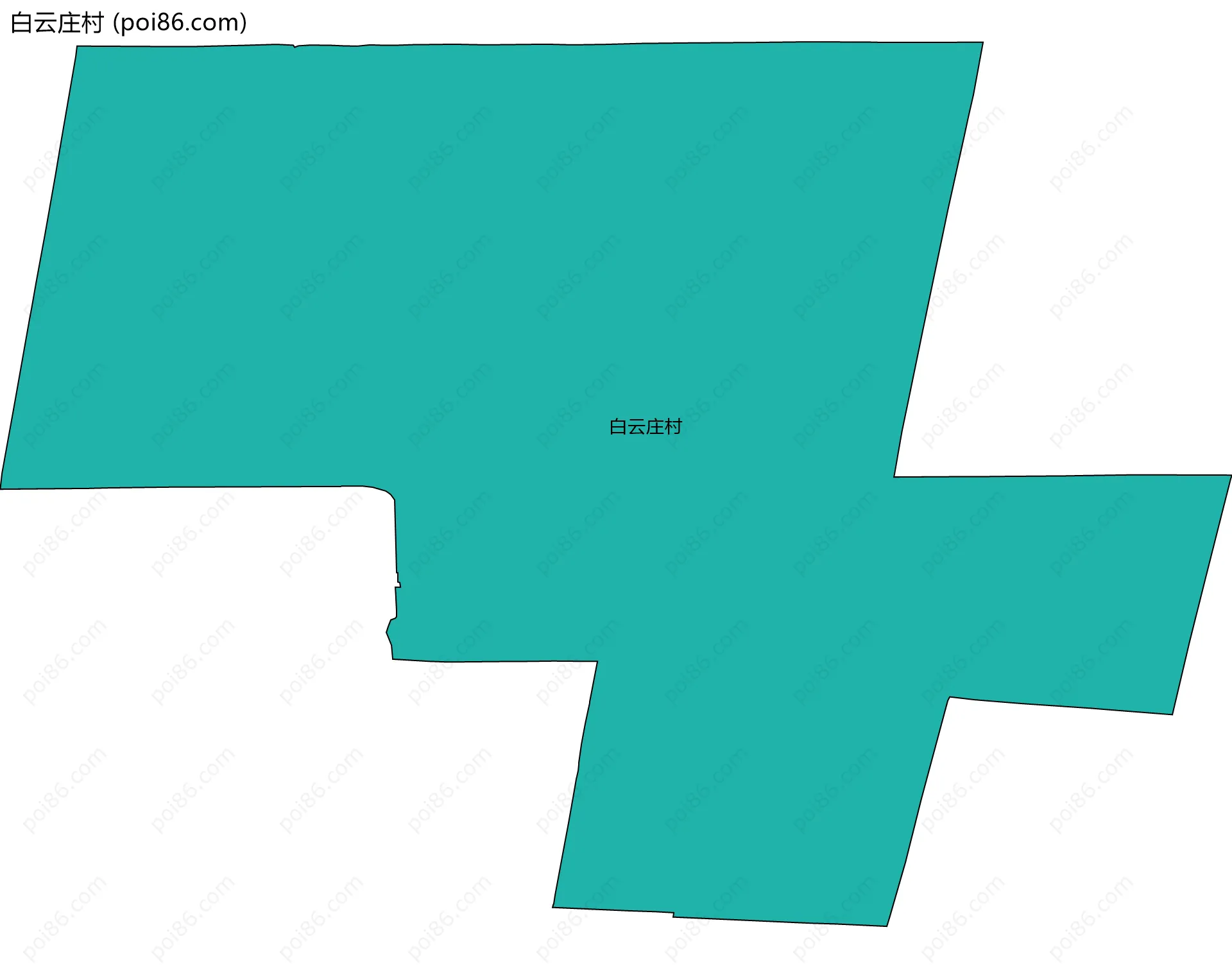 白云庄村边界地图