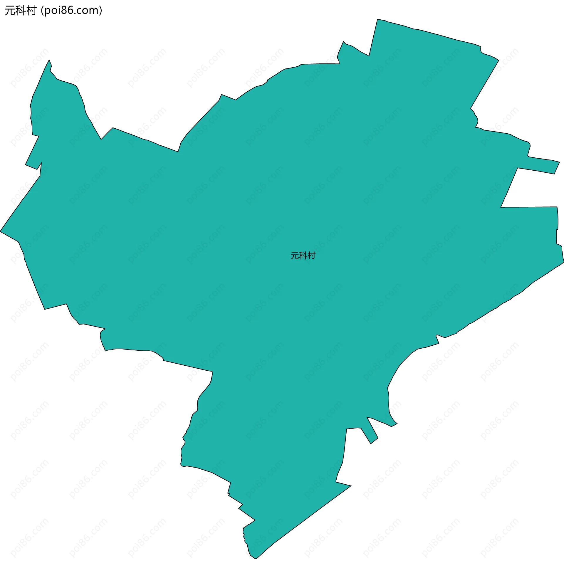 元科村边界地图