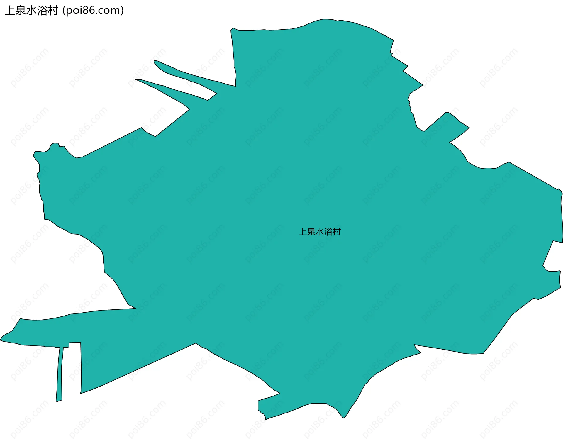 上泉水浴村边界地图