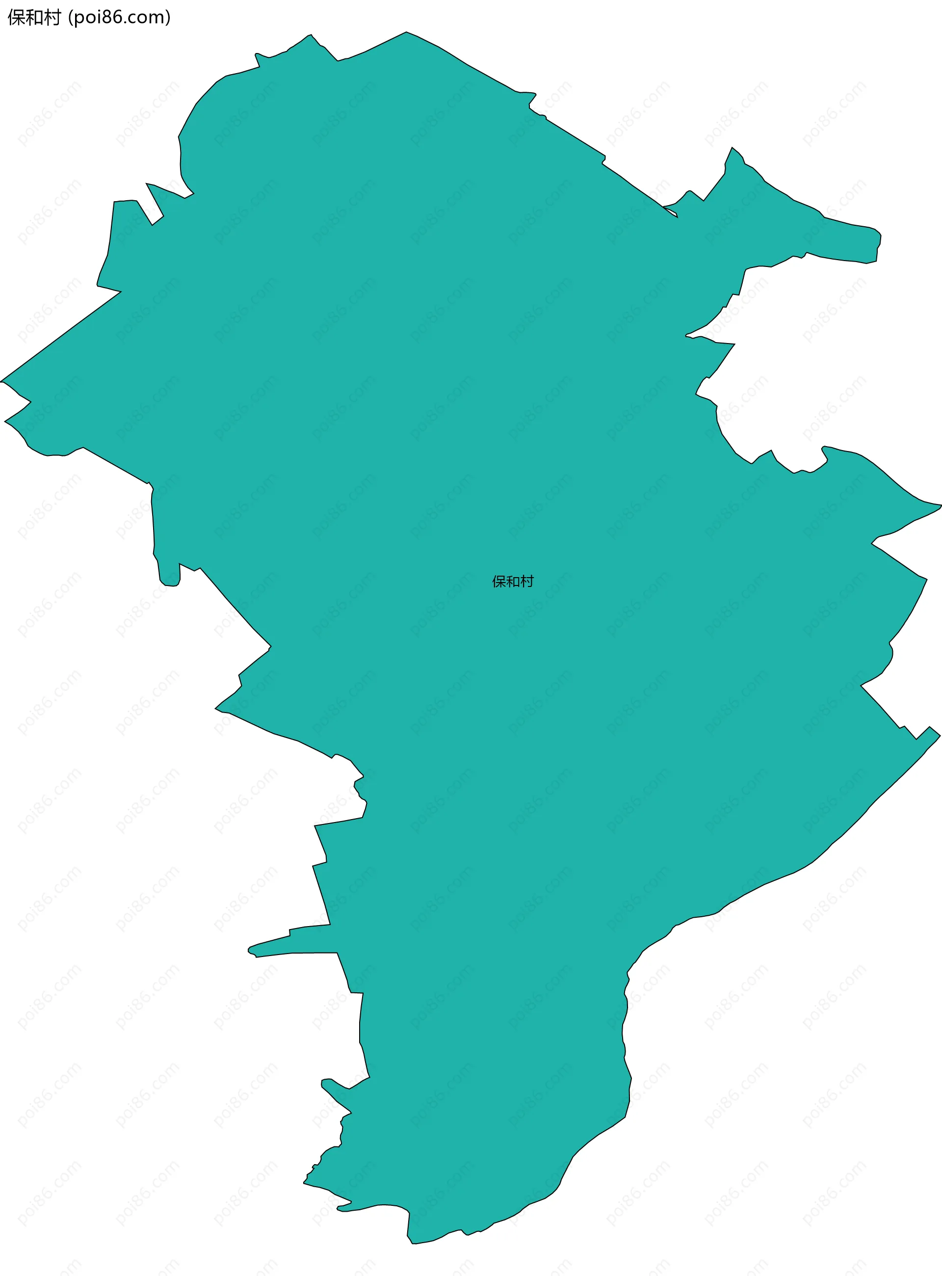 保和村边界地图