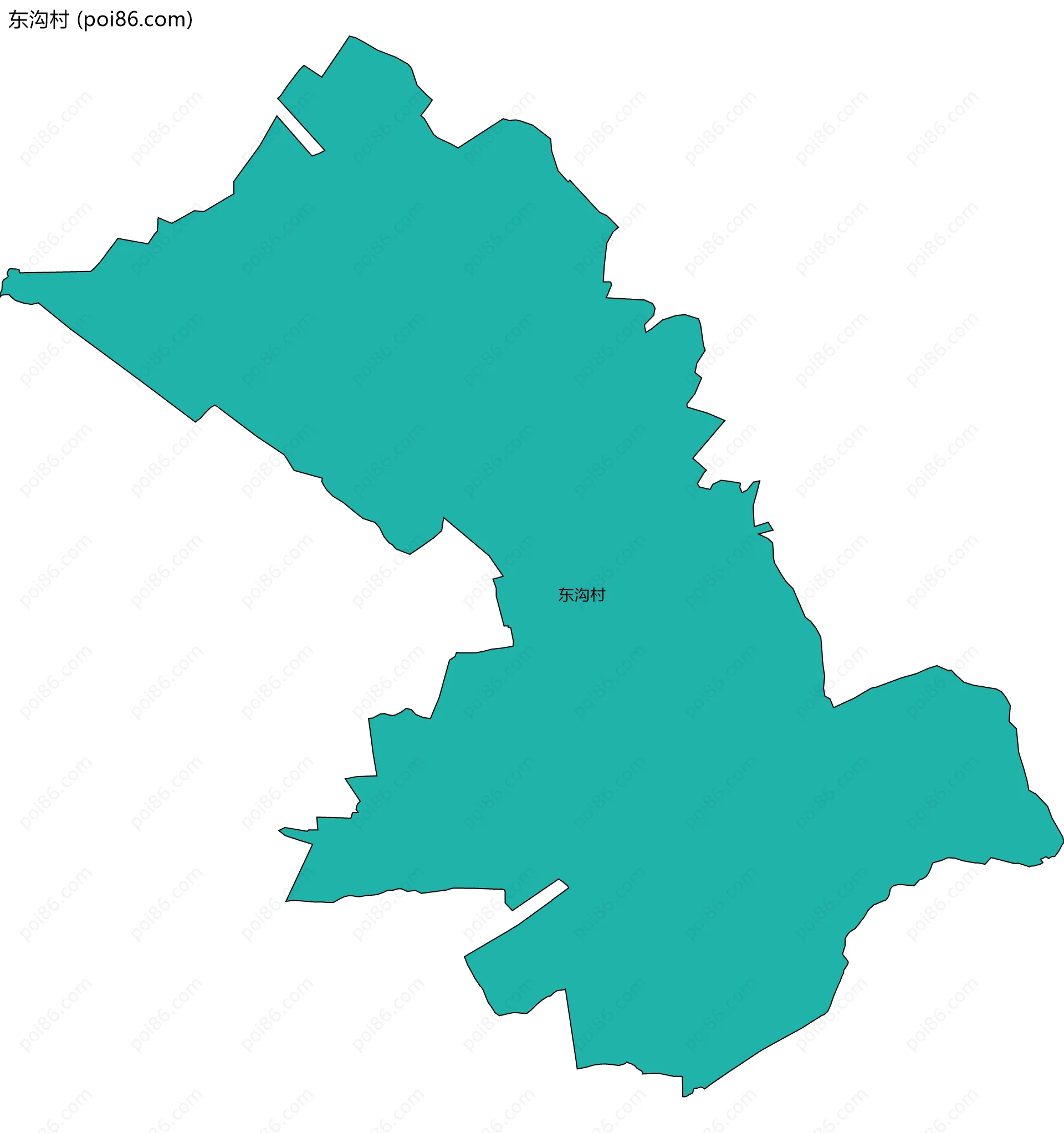 东沟村边界地图