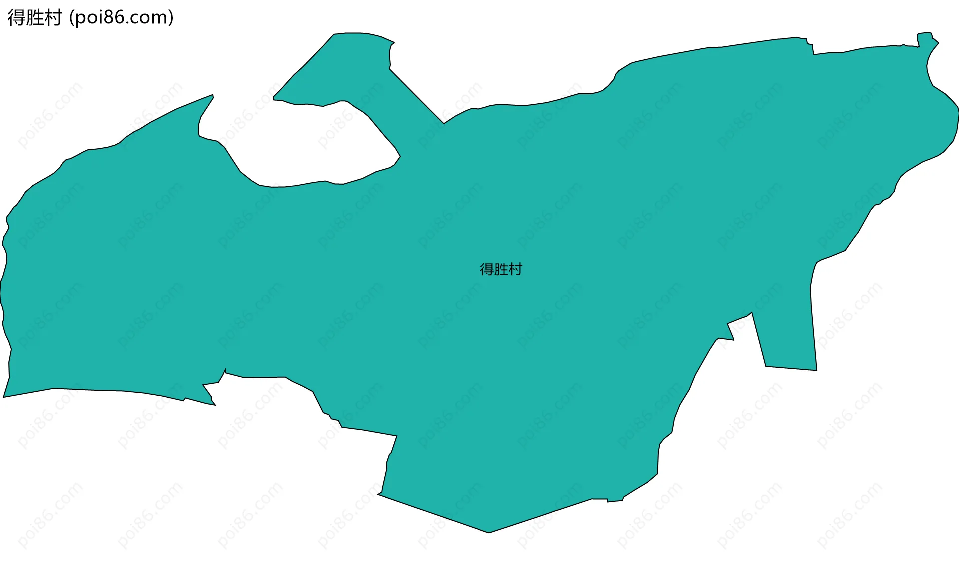 得胜村边界地图