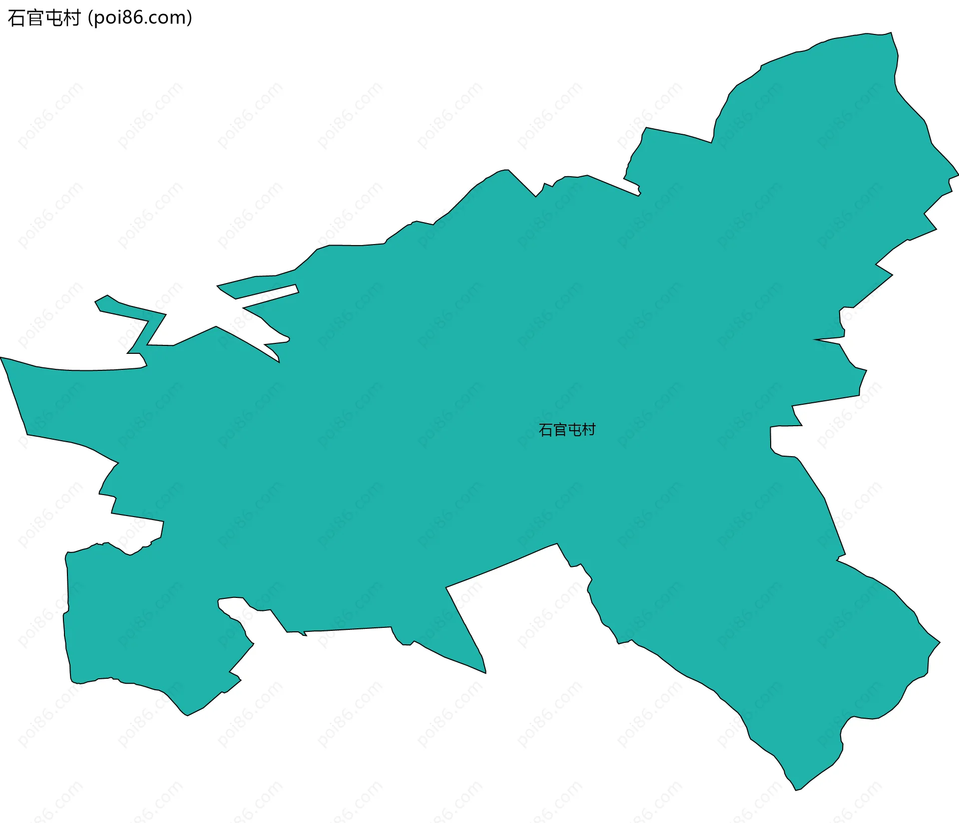 石官屯村边界地图