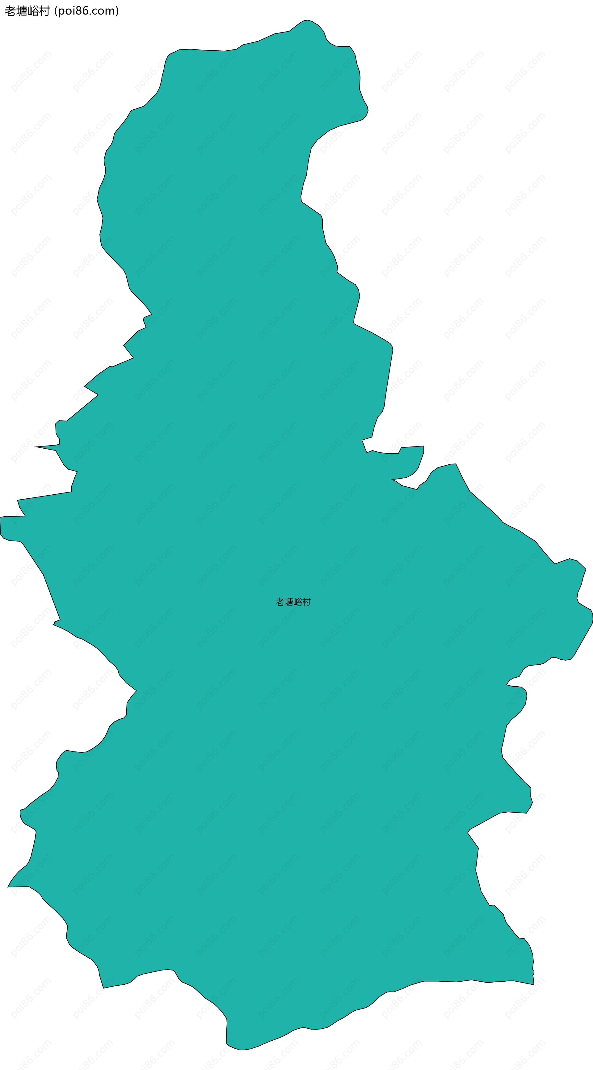 老塘峪村边界地图