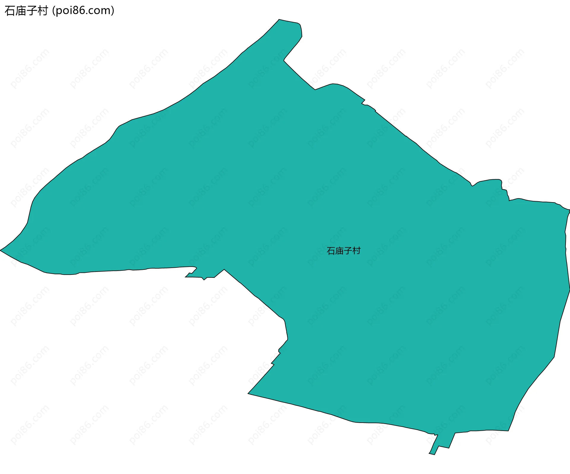 石庙子村边界地图