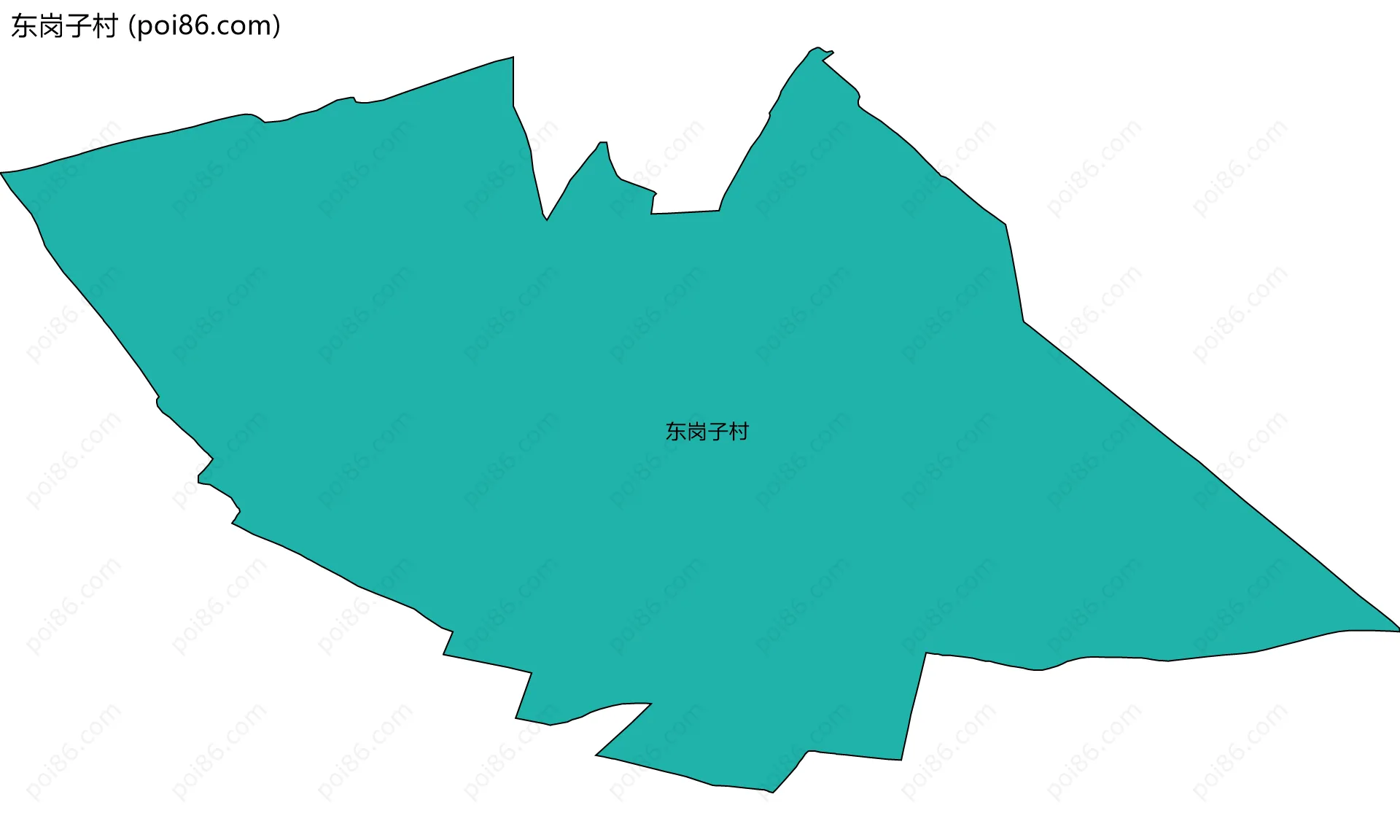 东岗子村边界地图