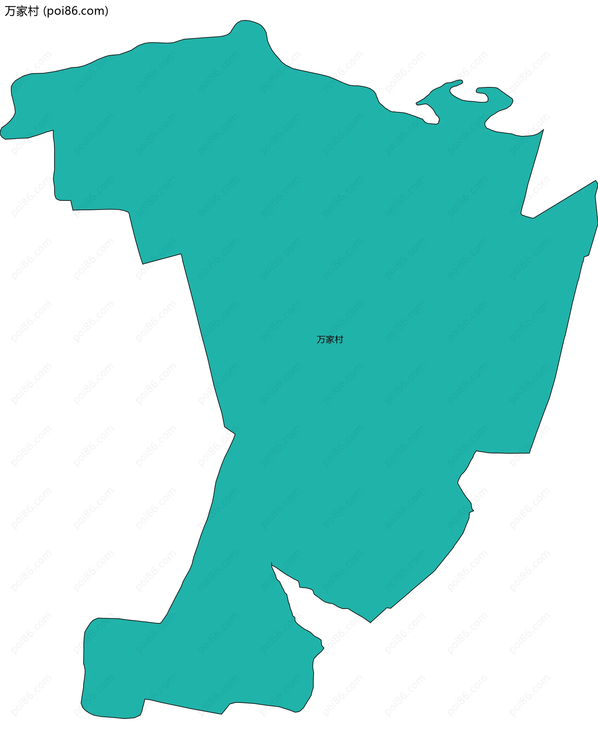 万家村边界地图