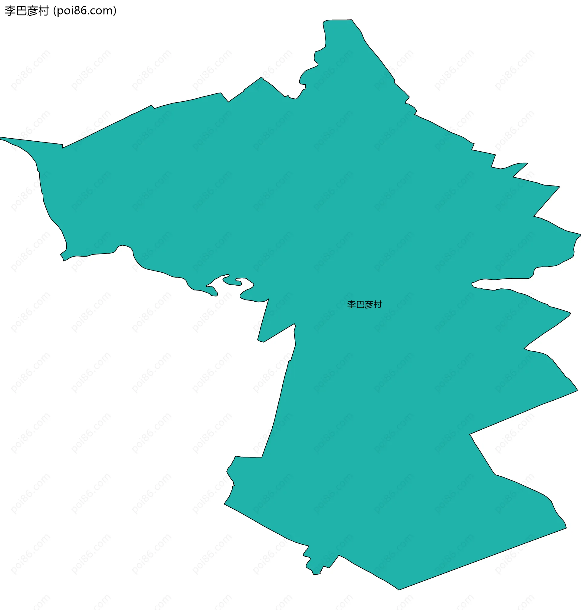 李巴彦村边界地图