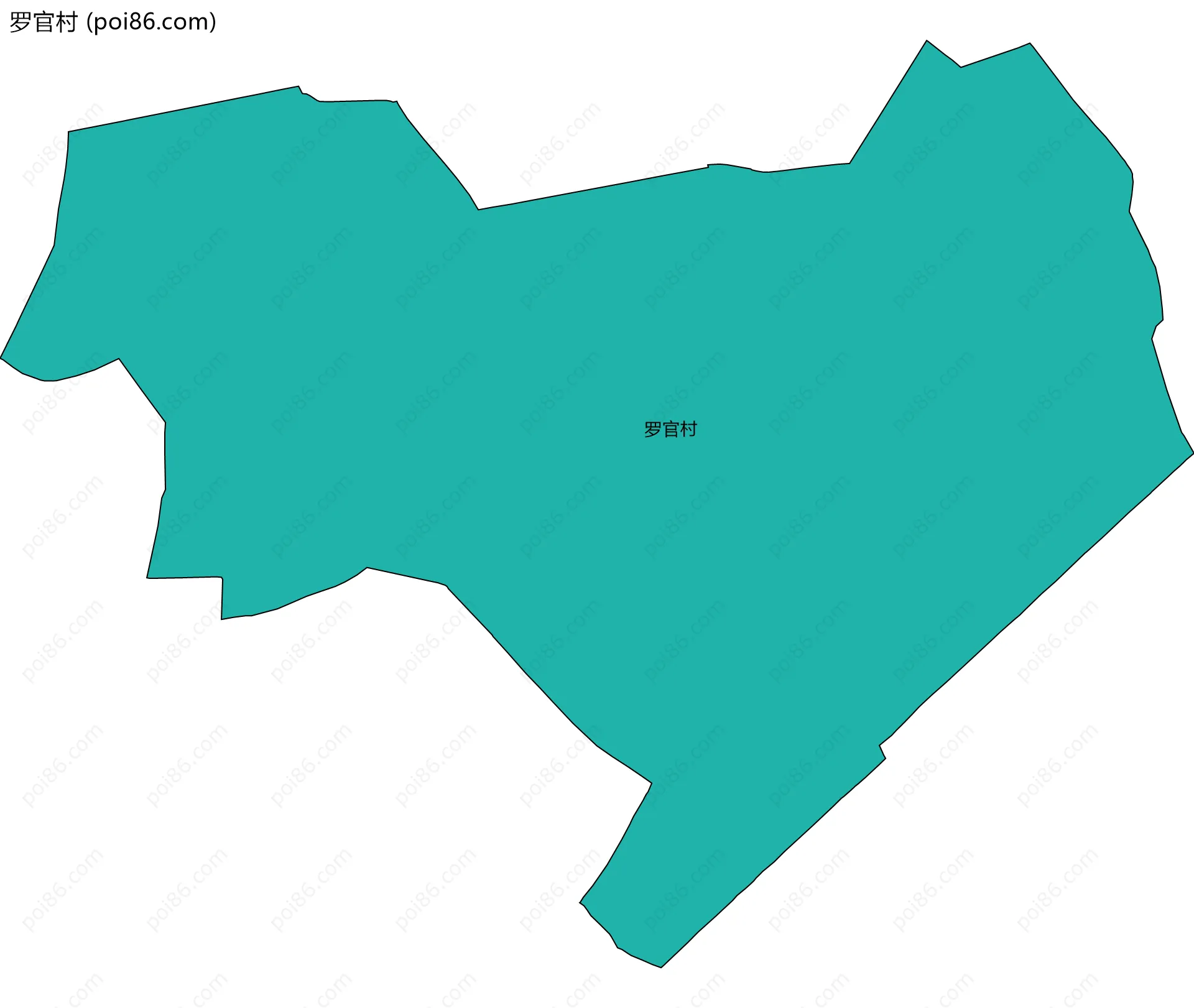 罗官村边界地图