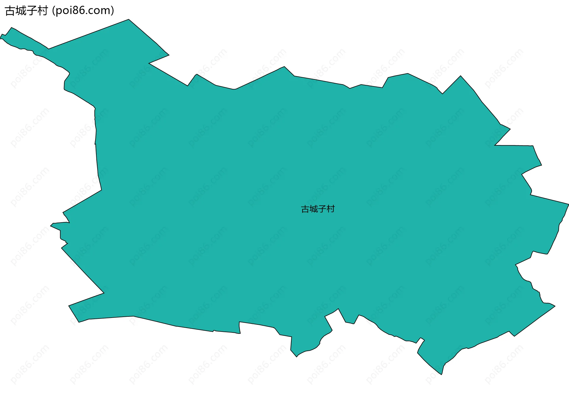 古城子村边界地图