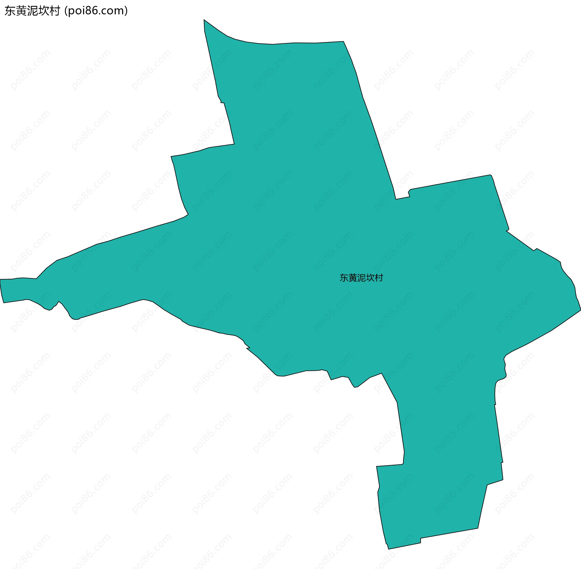 东黄泥坎村边界地图
