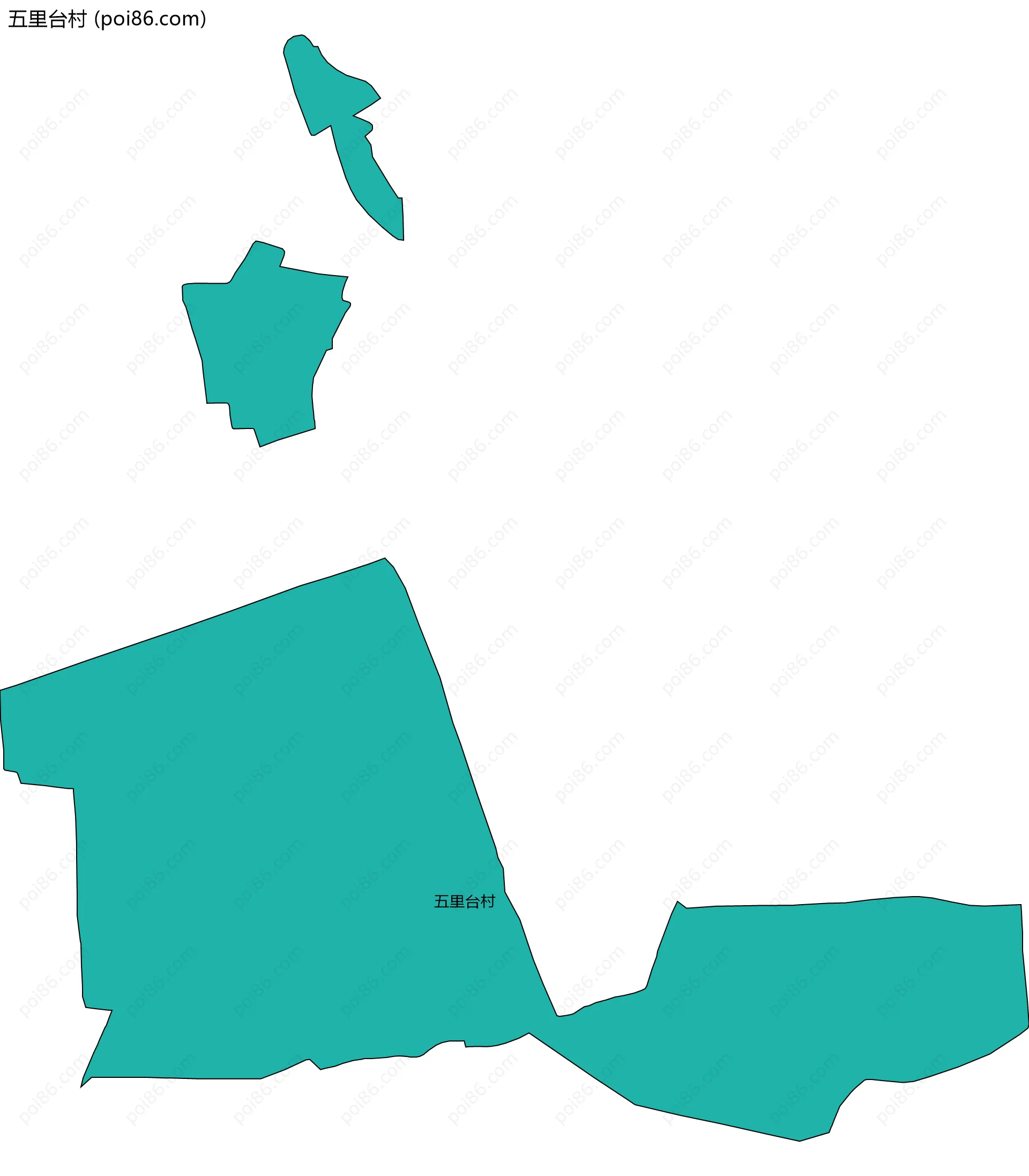 五里台村边界地图