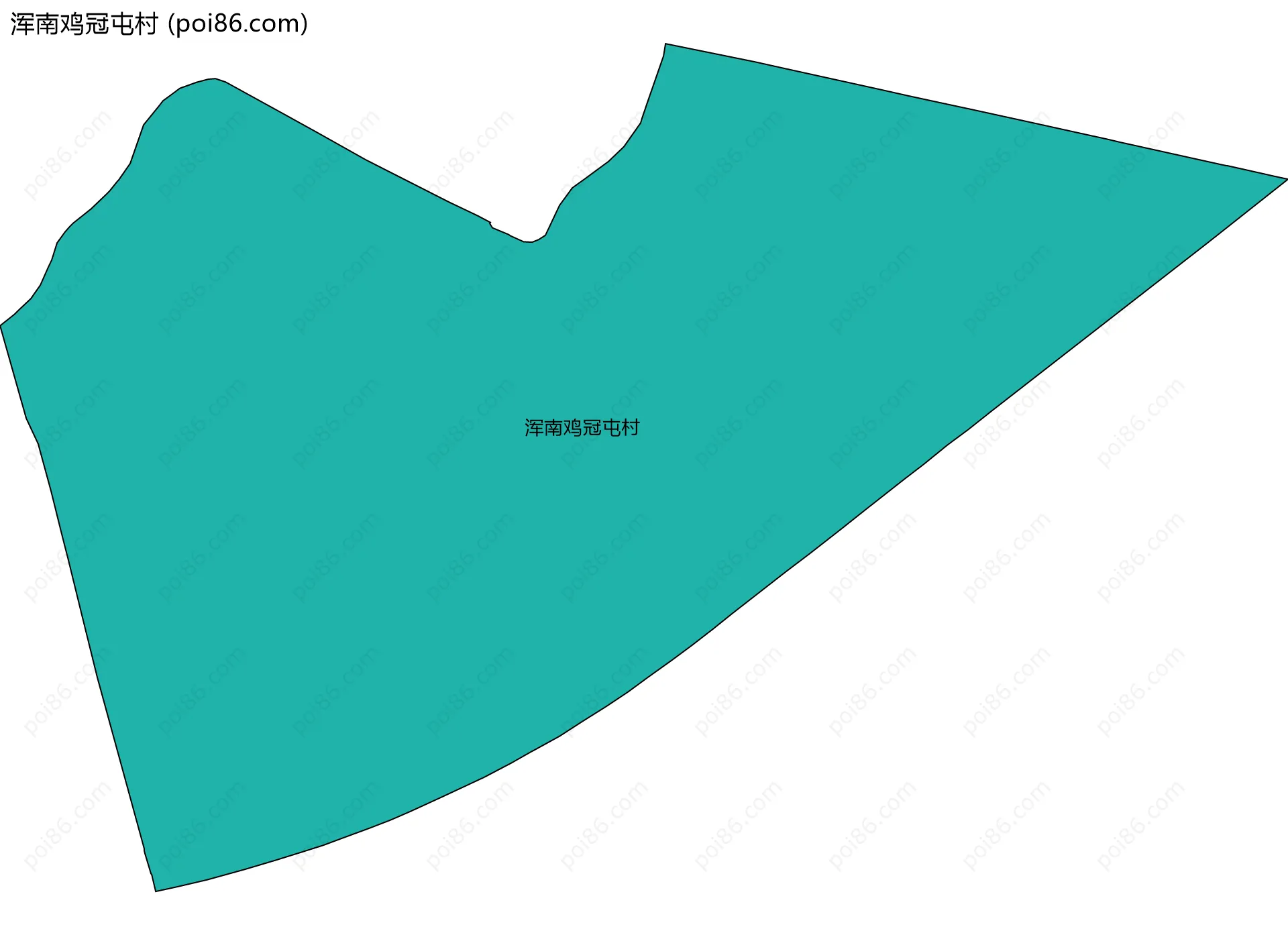 浑南鸡冠屯村边界地图