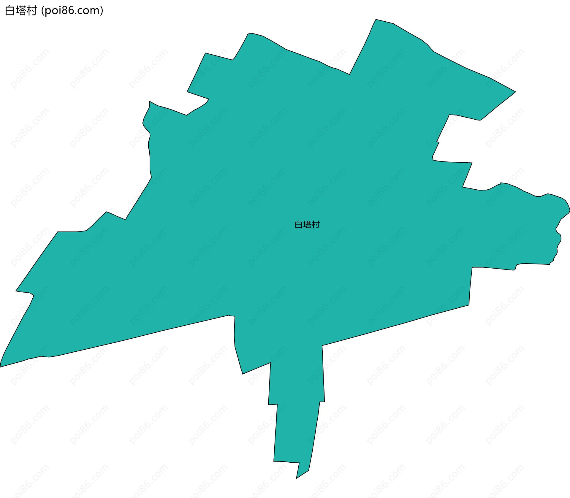 白塔村边界地图
