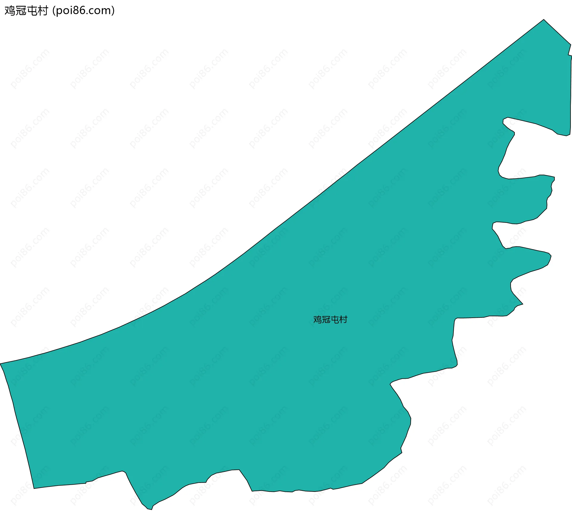 鸡冠屯村边界地图