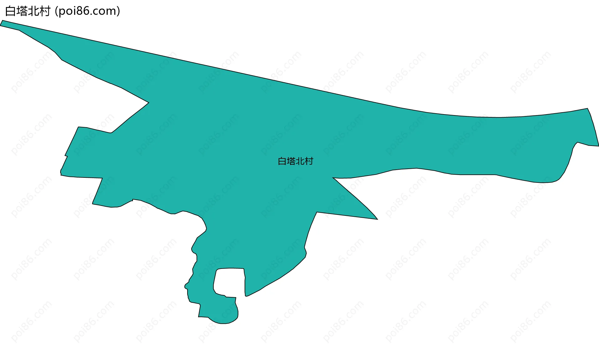 白塔北村边界地图