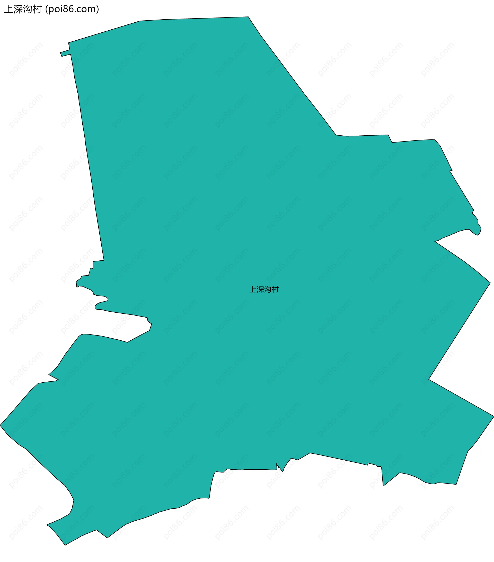 上深沟村边界地图