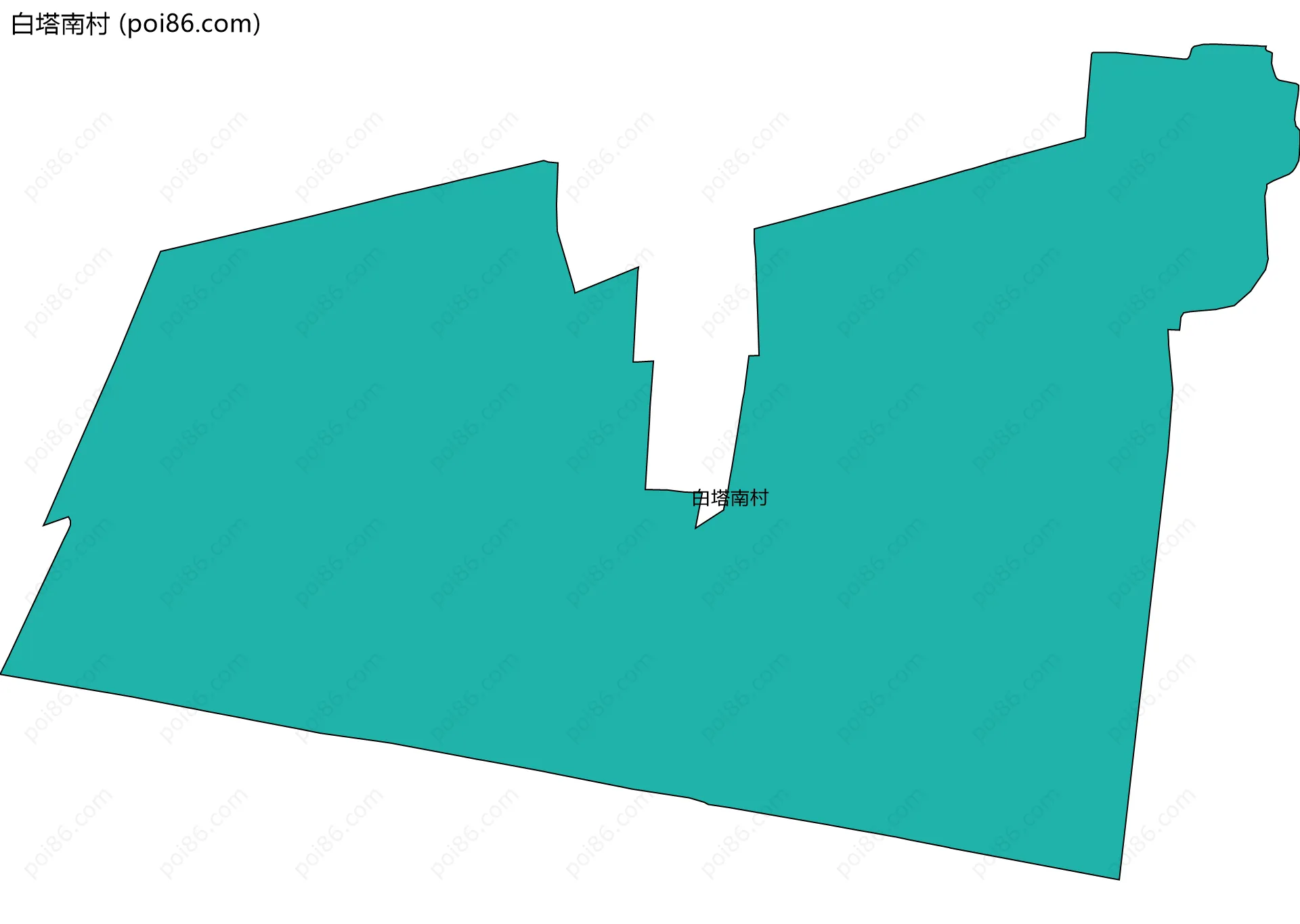白塔南村边界地图