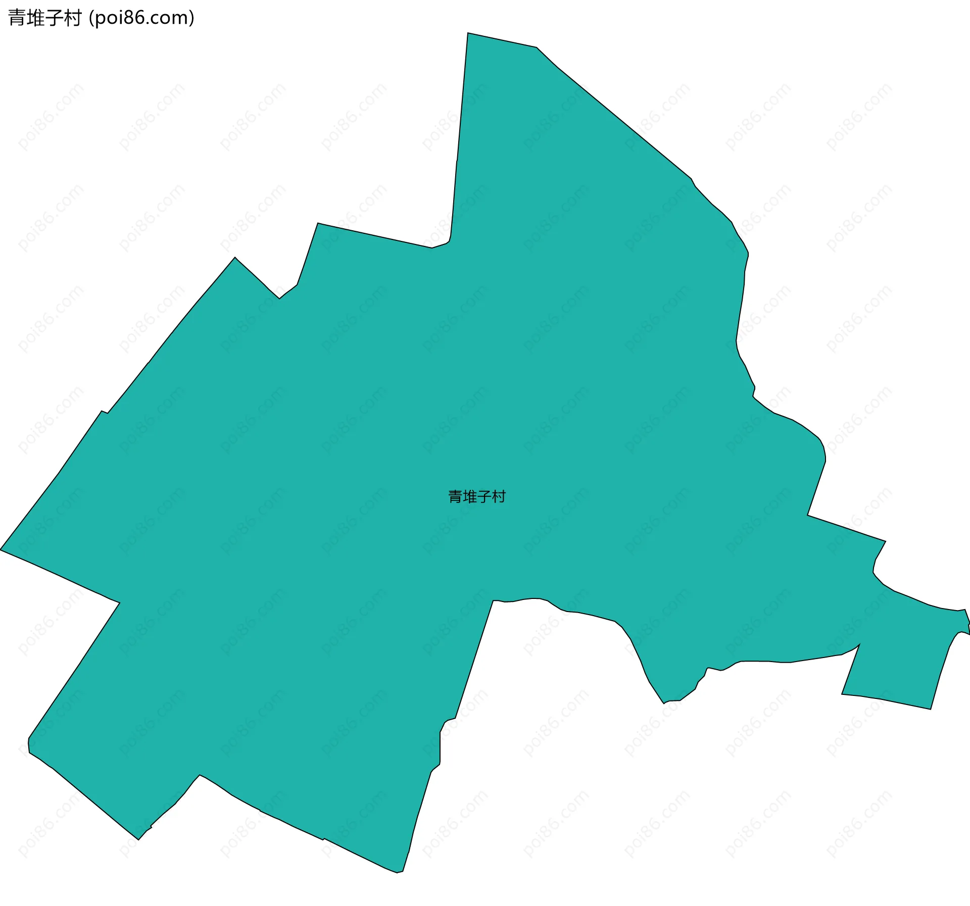 青堆子村边界地图