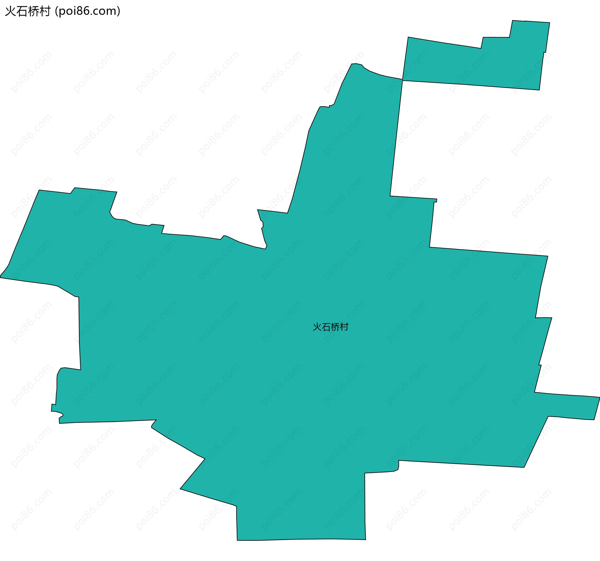 火石桥村边界地图