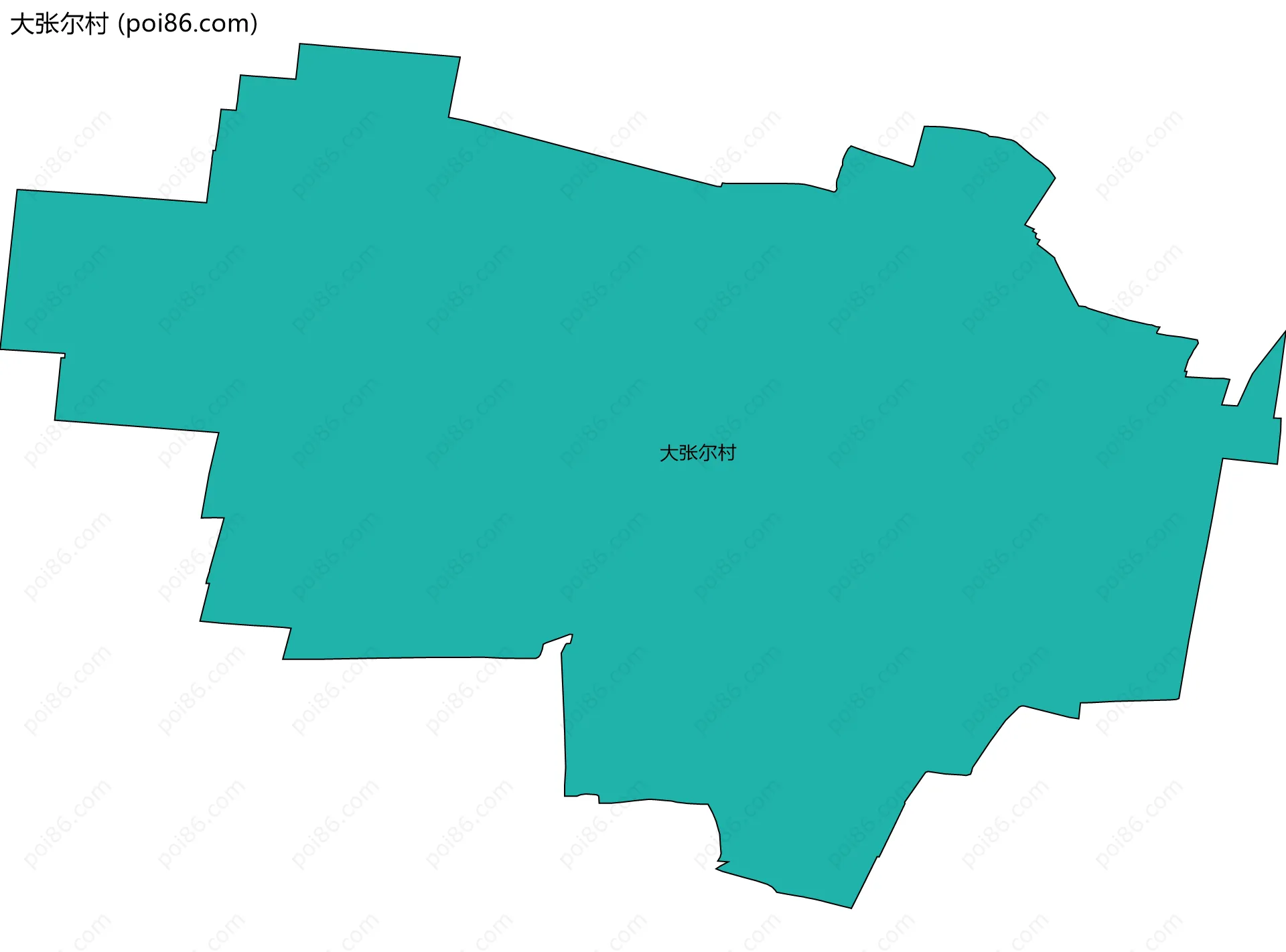 大张尔村边界地图