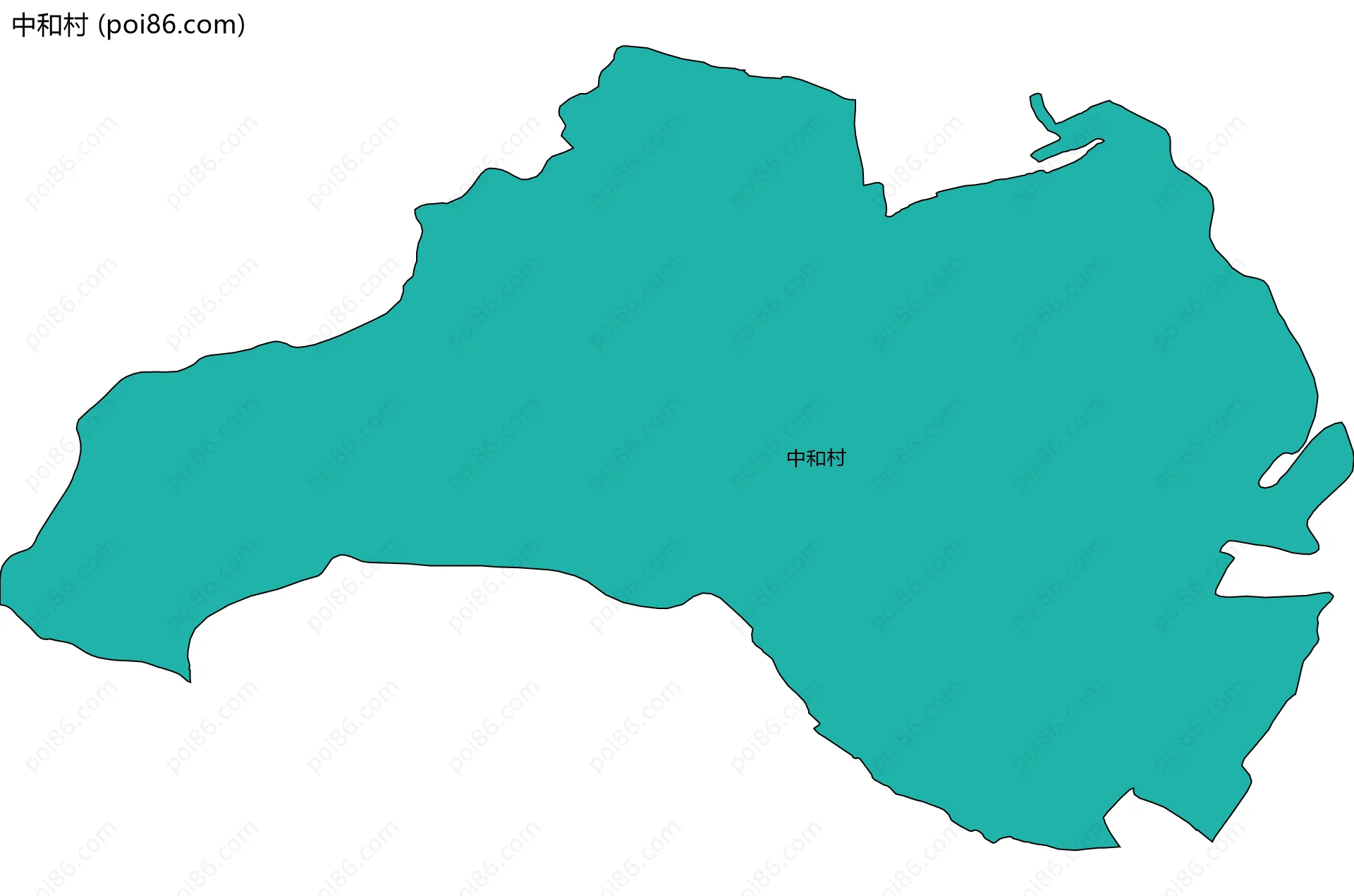 中和村边界地图