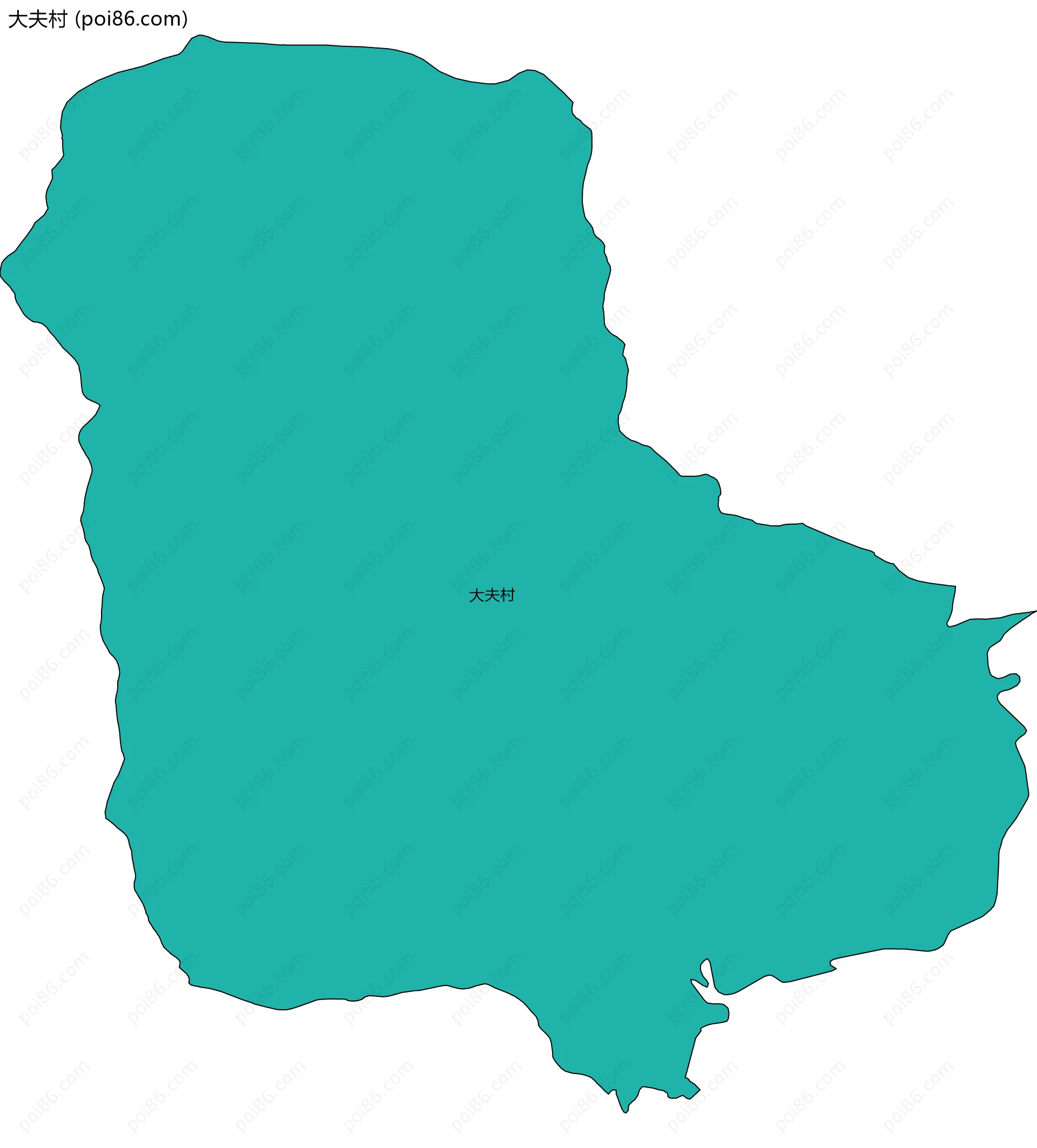 大夫村边界地图