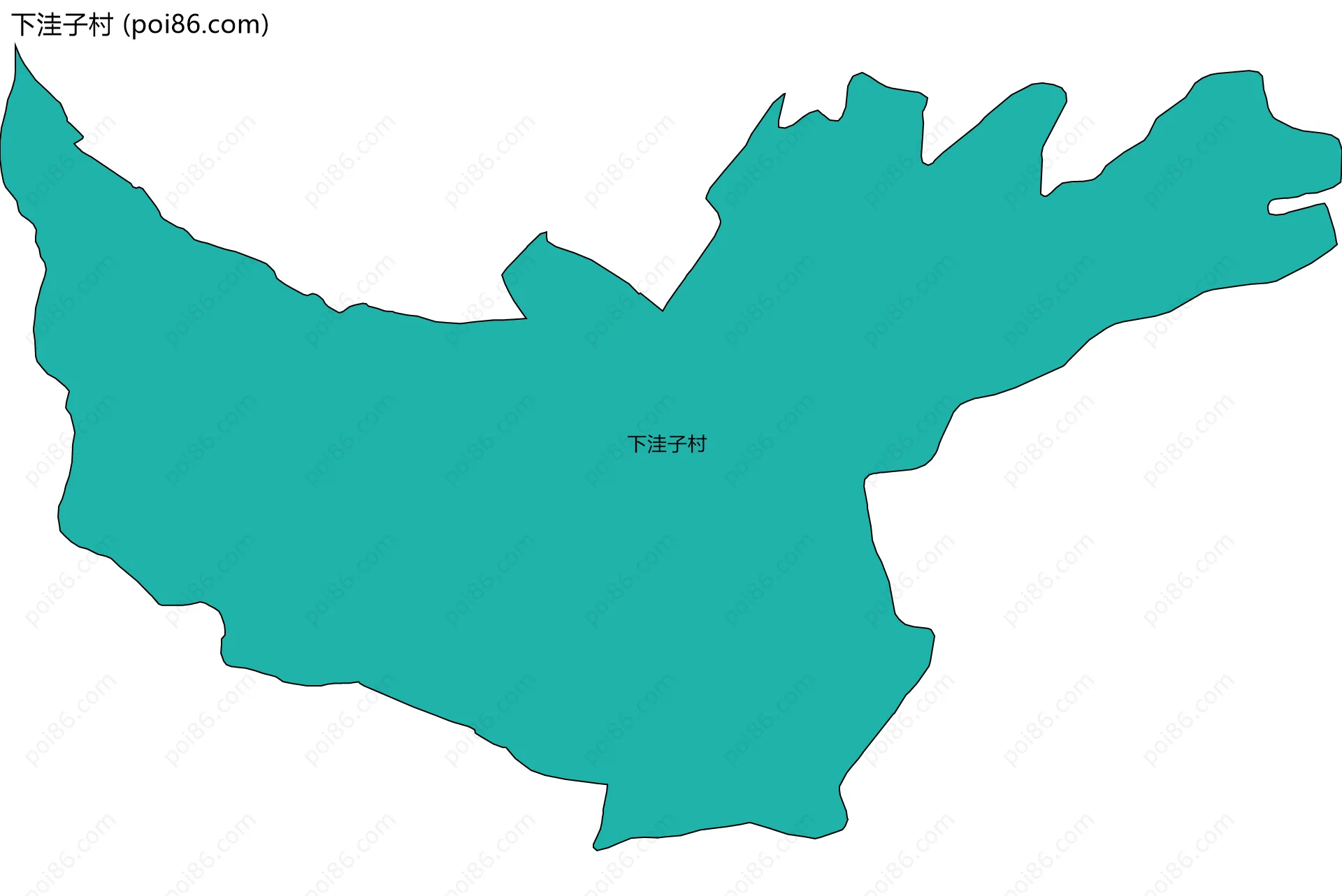 下洼子村边界地图