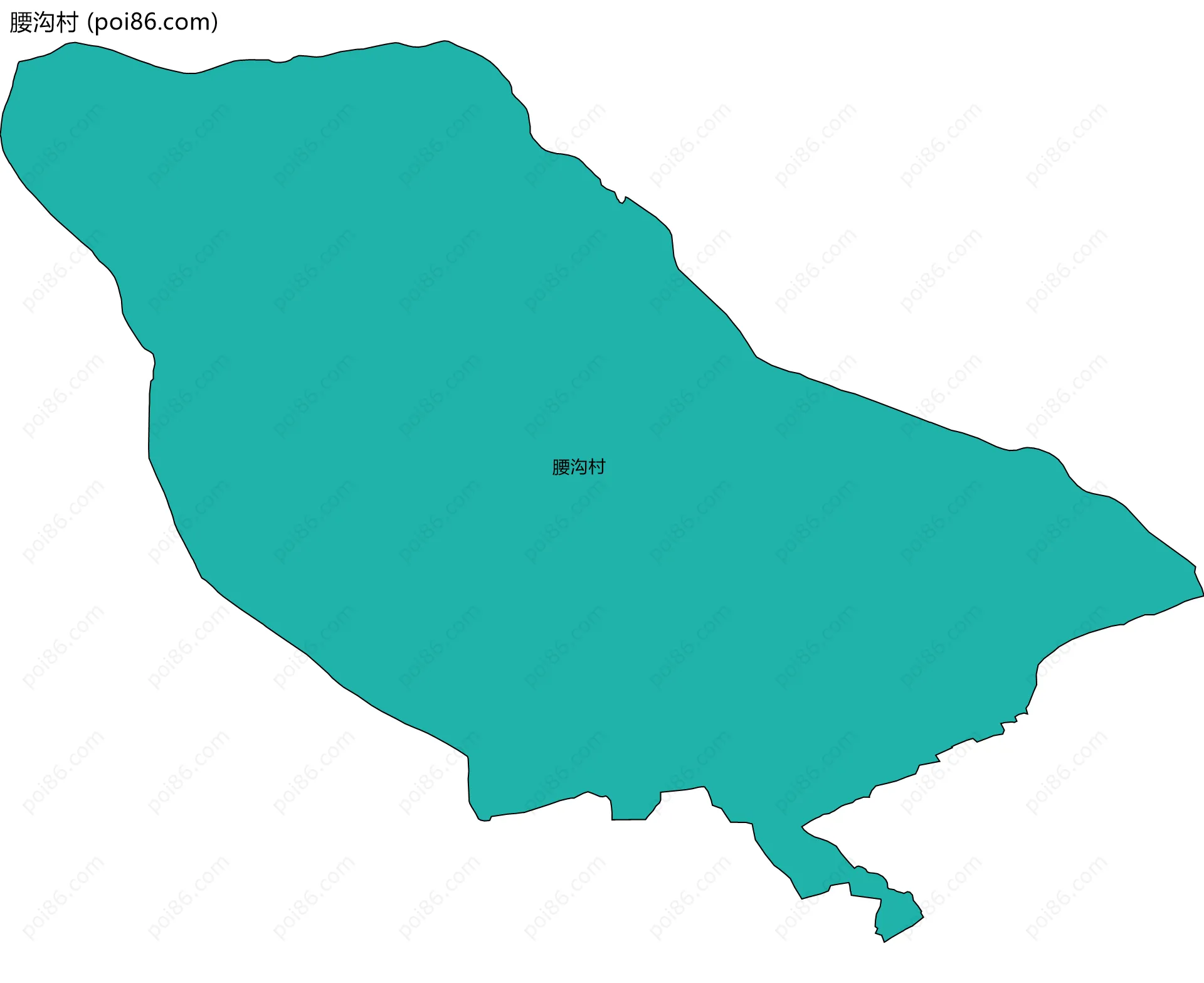 腰沟村边界地图