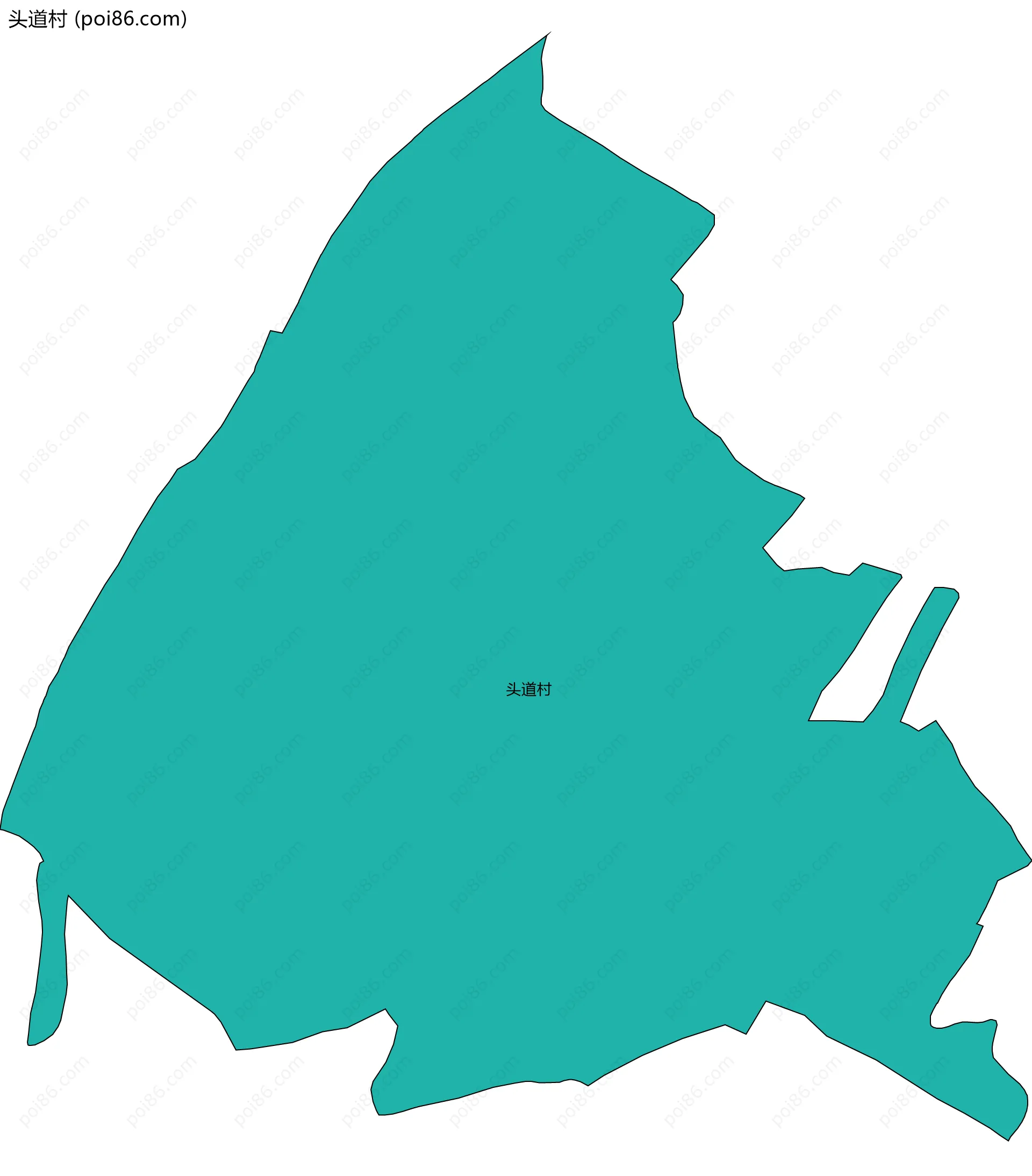 头道村边界地图