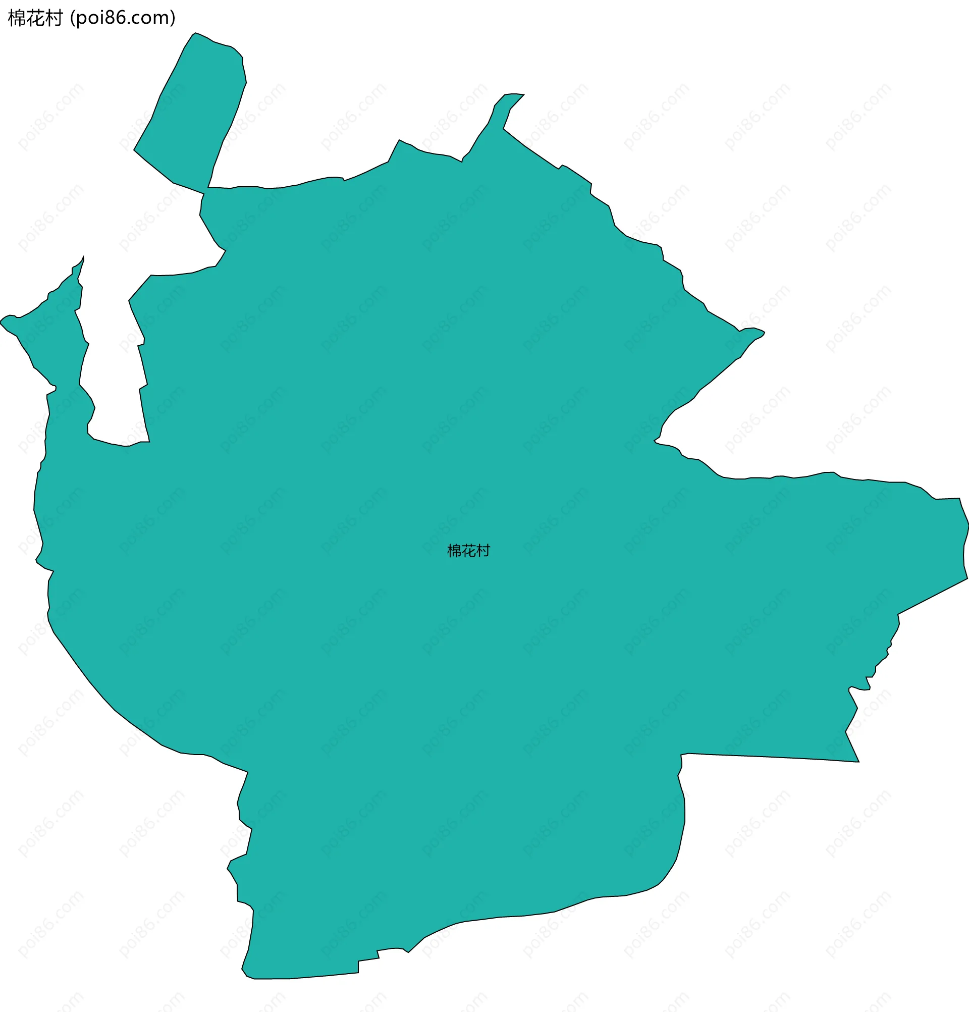 棉花村边界地图