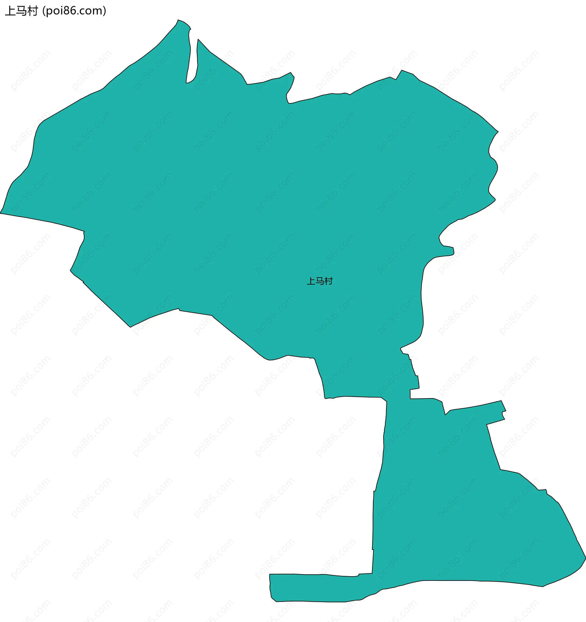 上马村边界地图