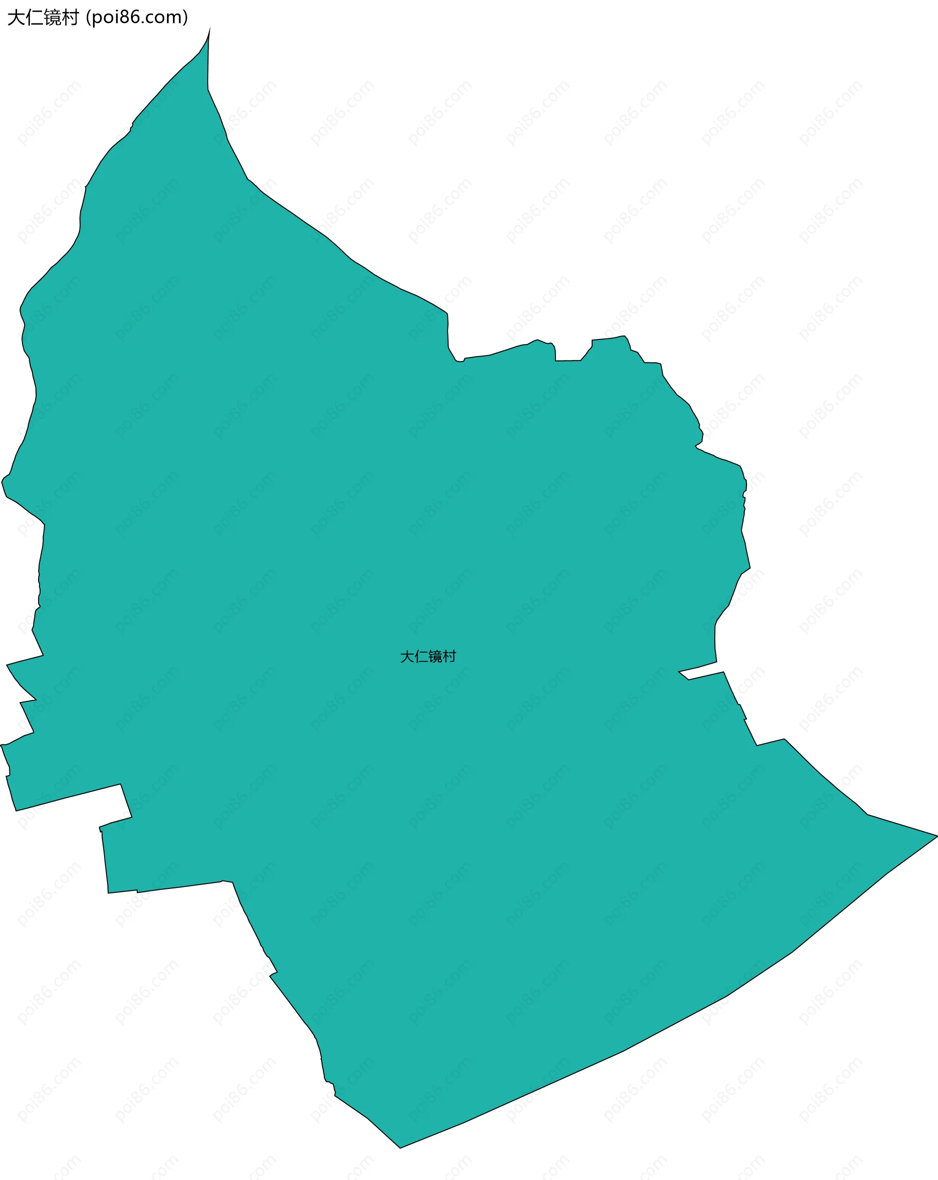 大仁镜村边界地图