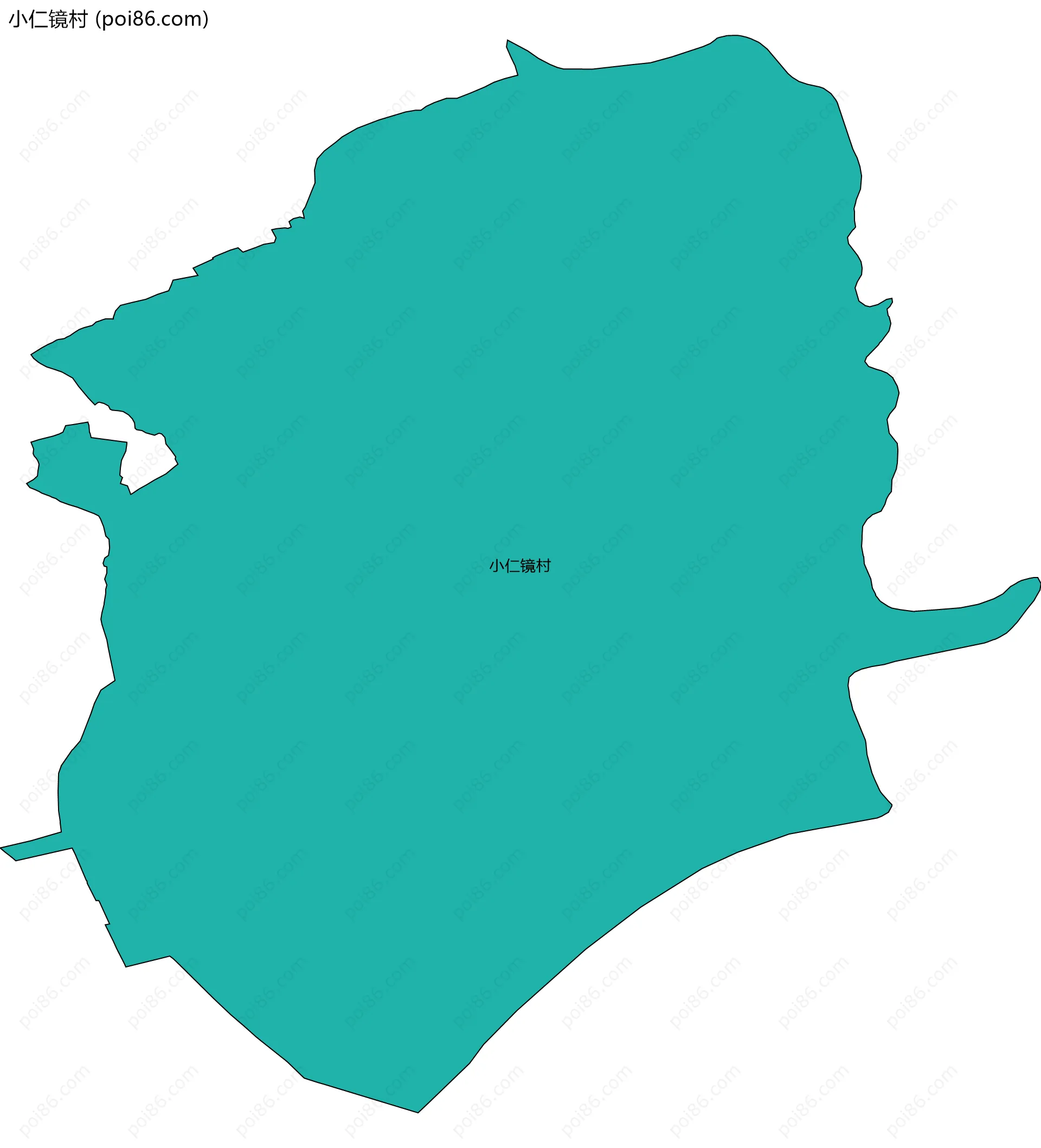 小仁镜村边界地图