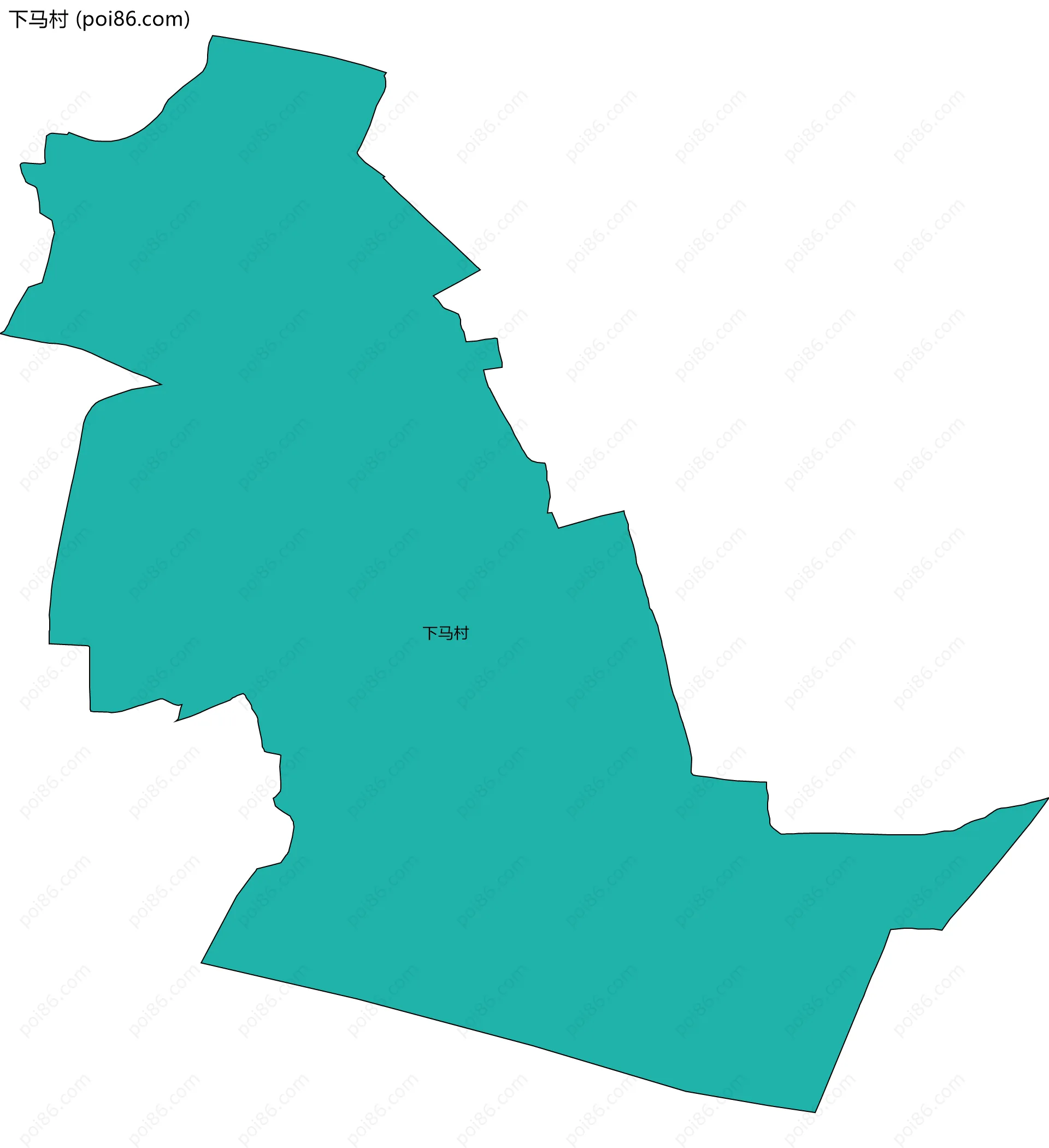 下马村边界地图