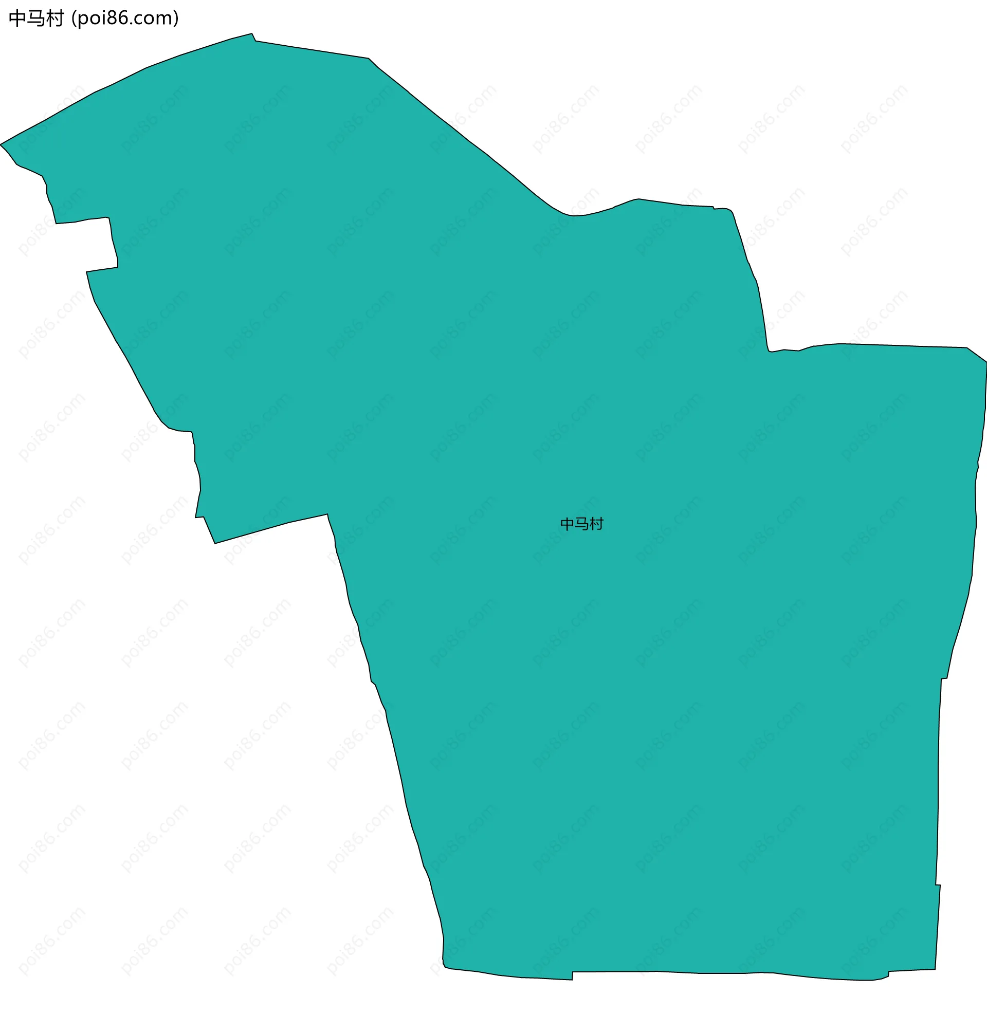 中马村边界地图