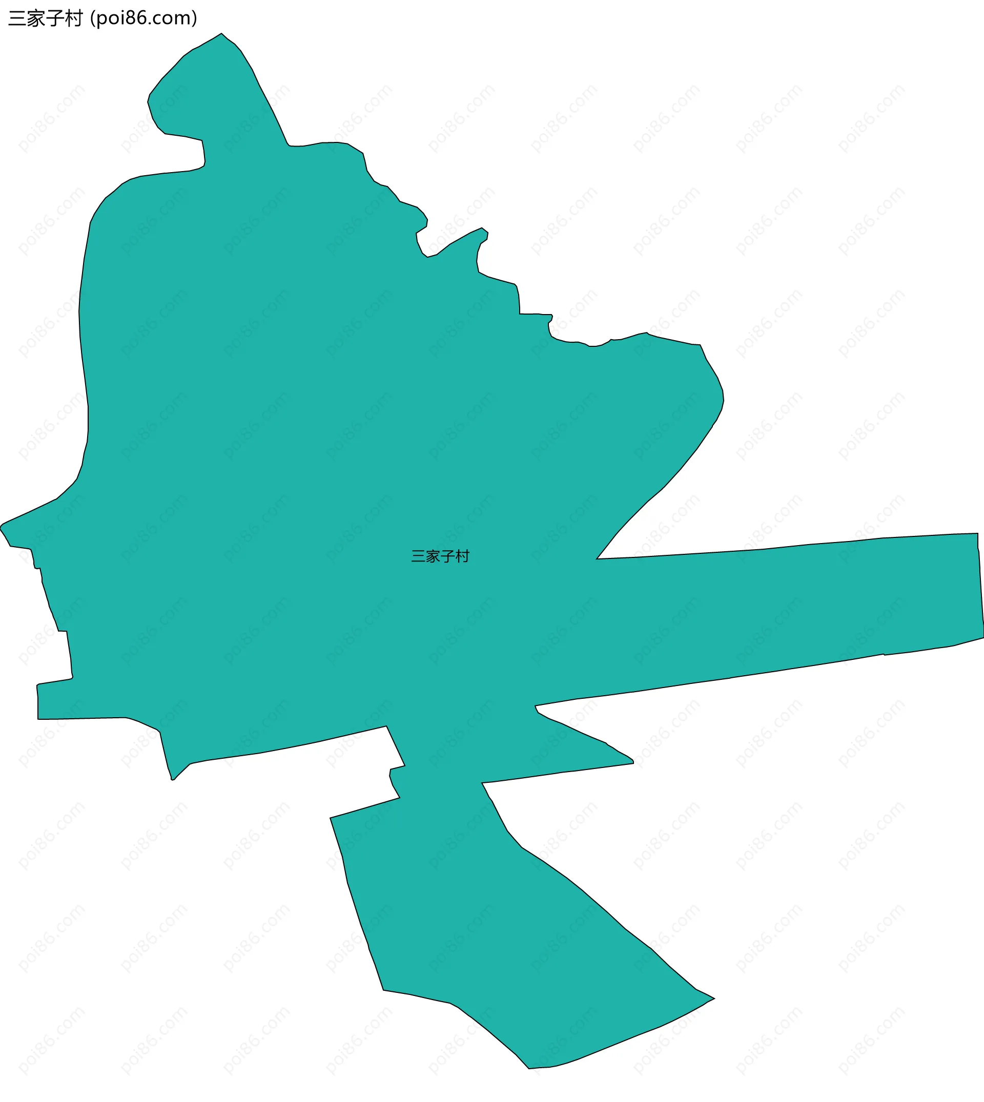 三家子村边界地图