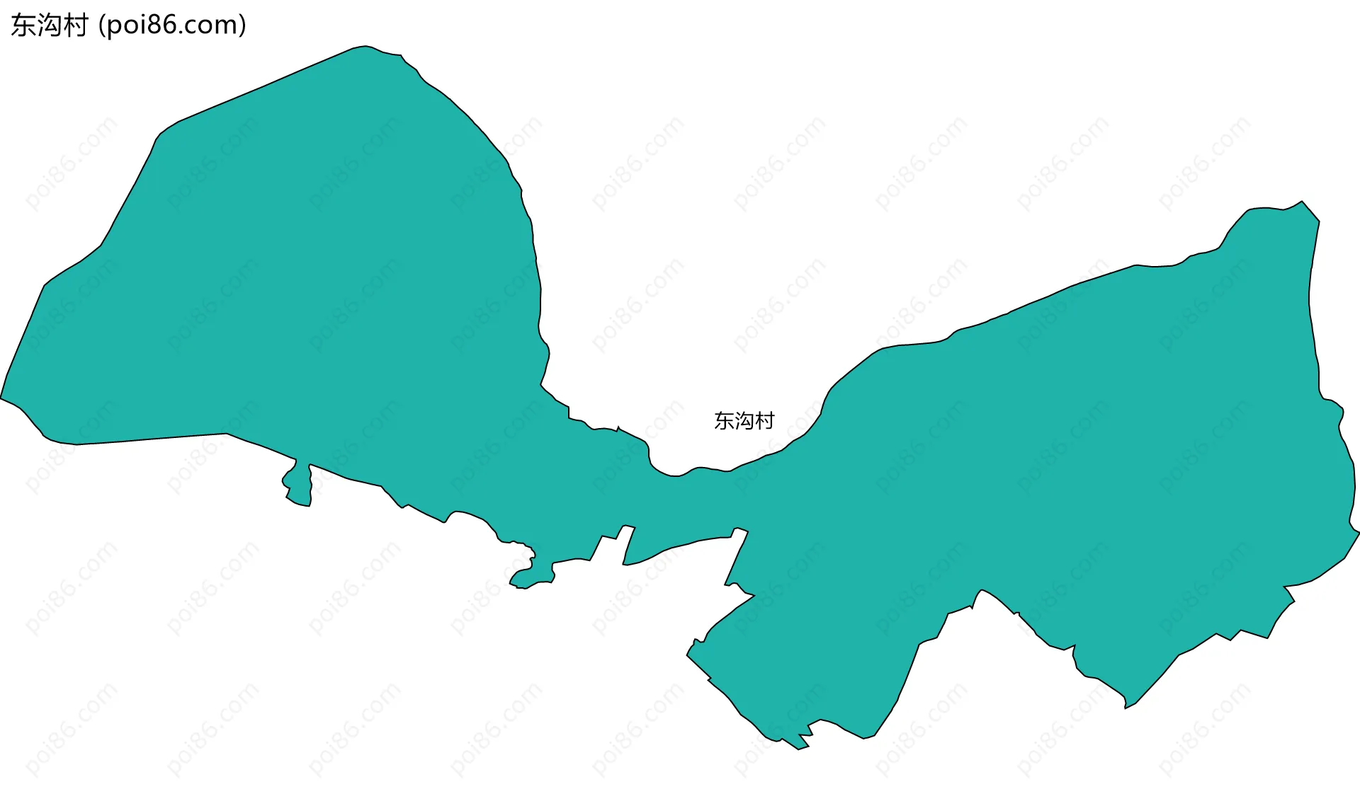 东沟村边界地图