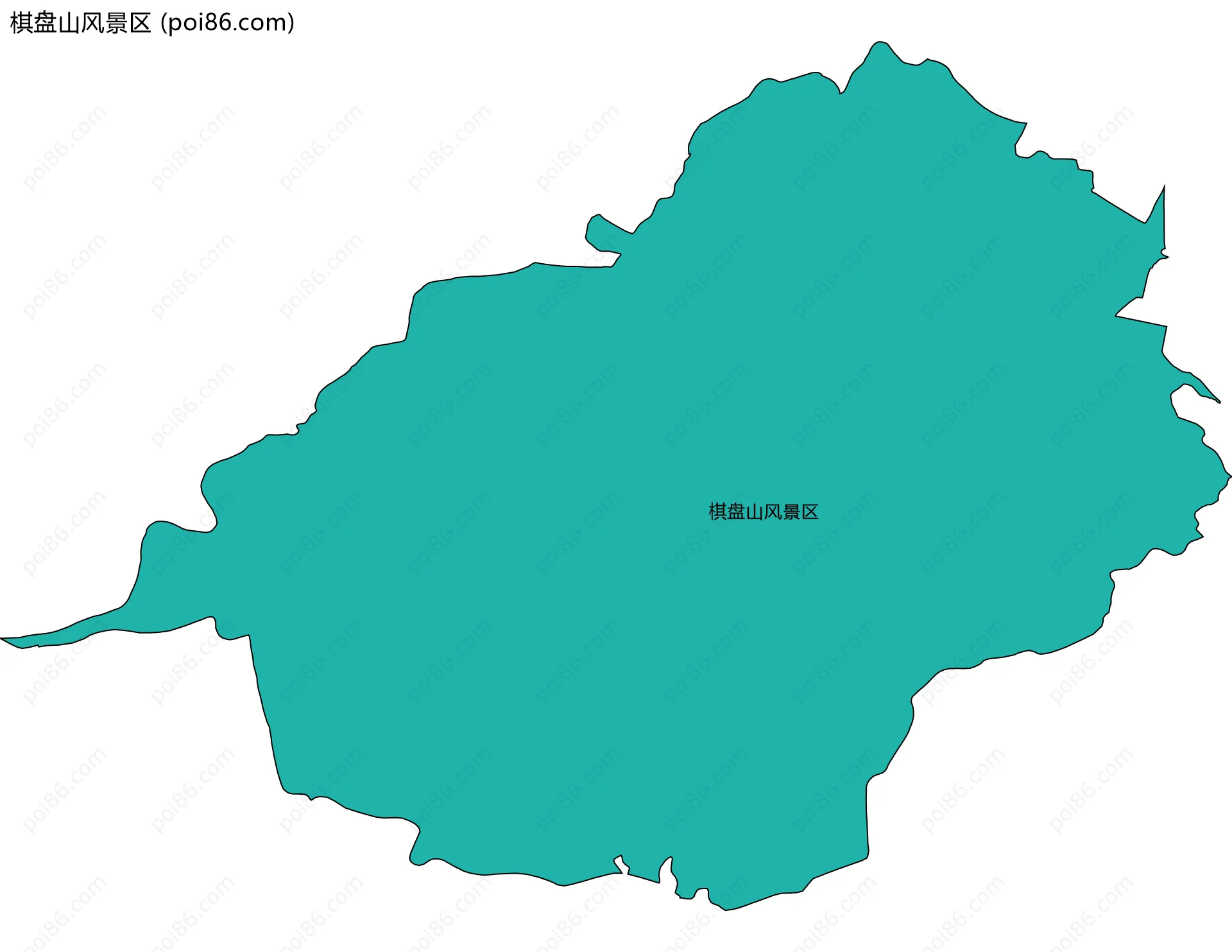 棋盘山风景区边界地图