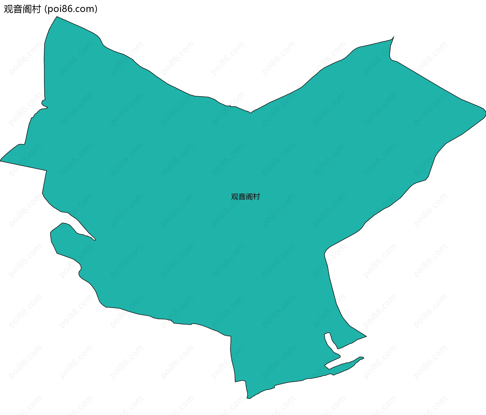 观音阁村边界地图