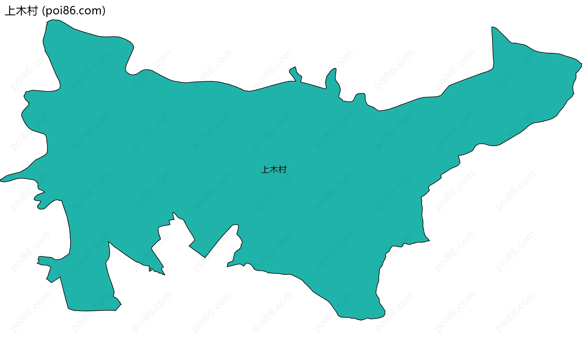 上木村边界地图