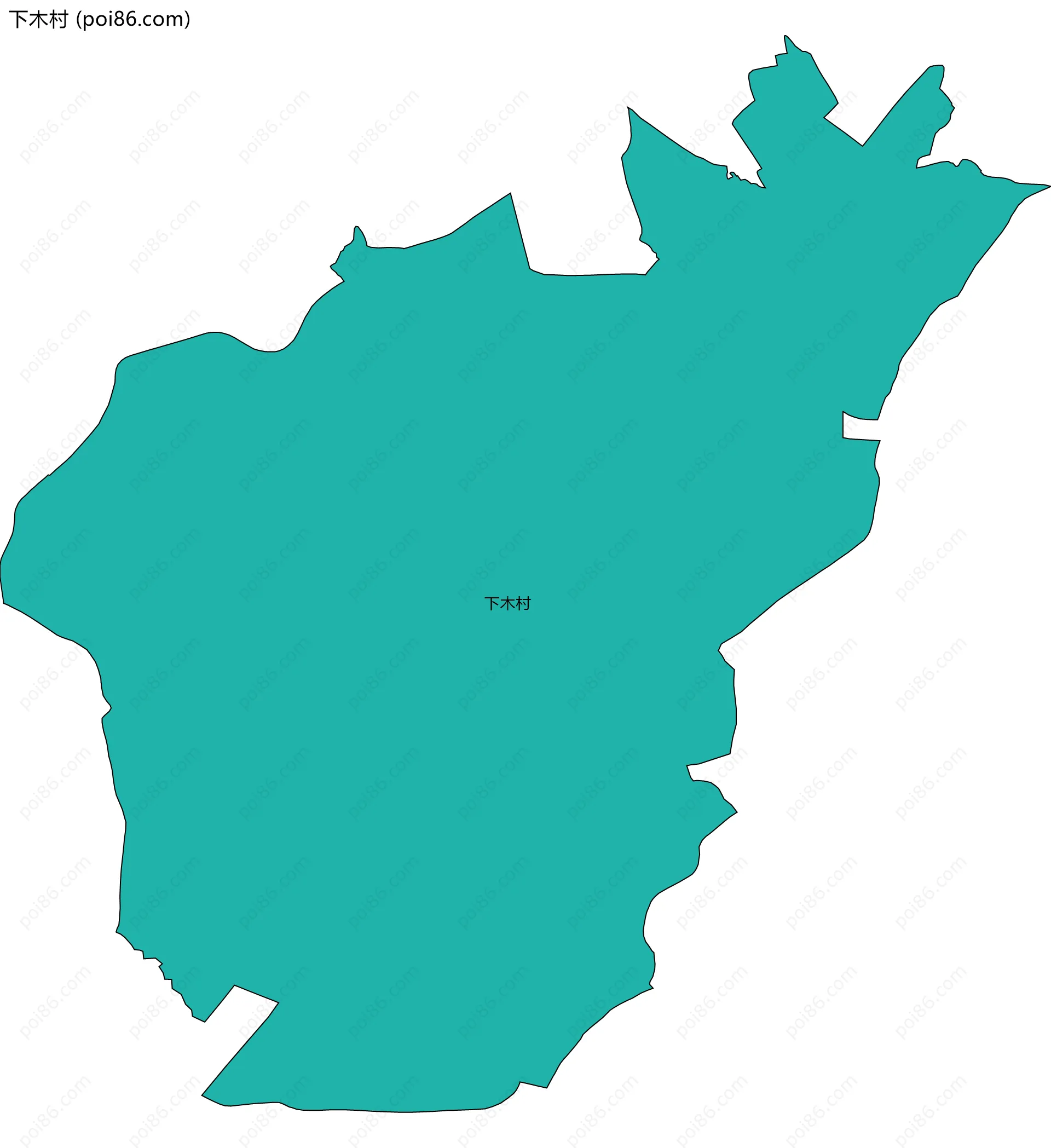 下木村边界地图