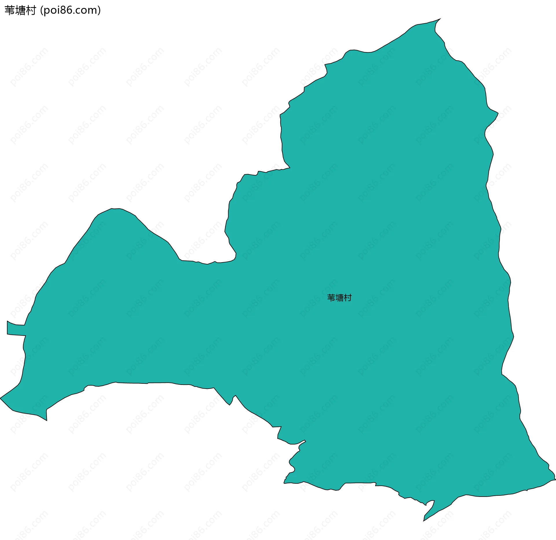 苇塘村边界地图