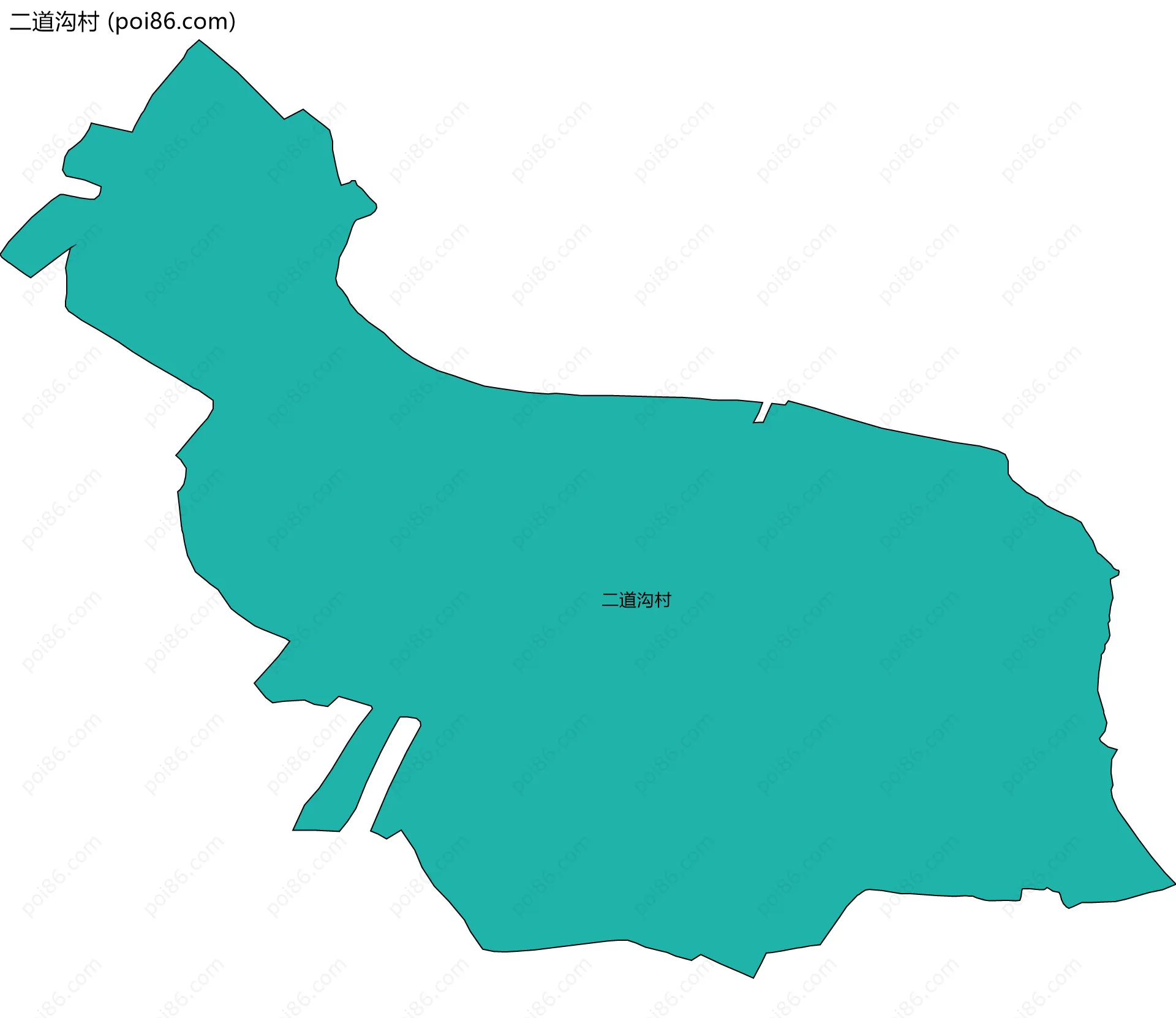 二道沟村边界地图