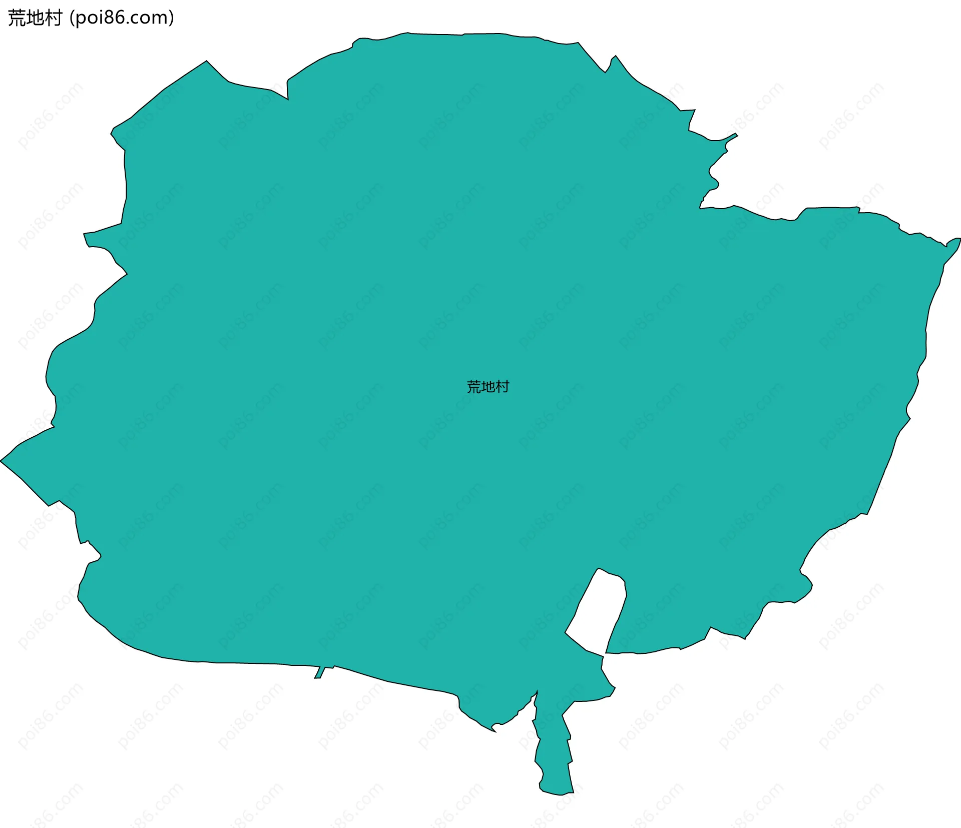 荒地村边界地图
