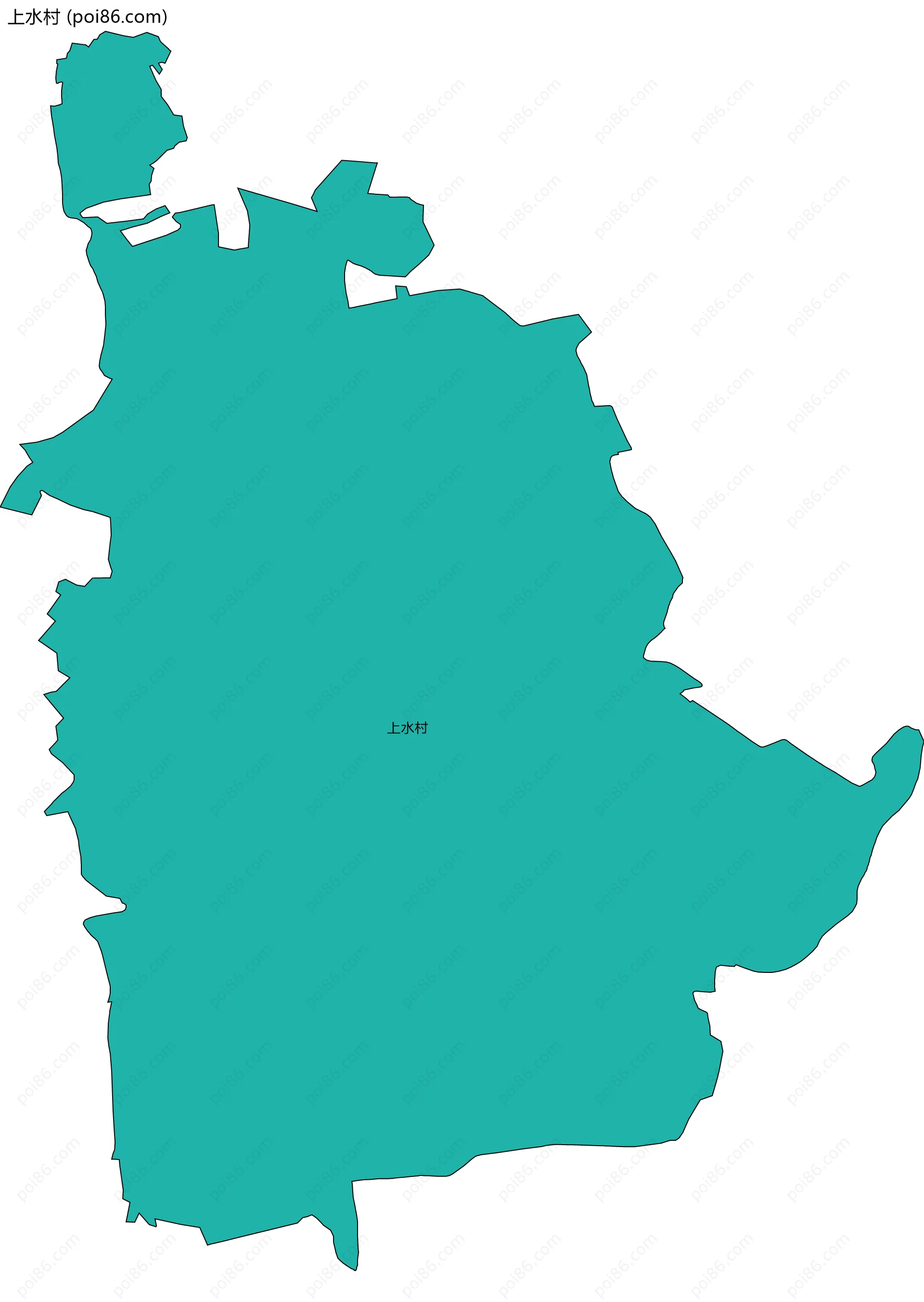 上水村边界地图