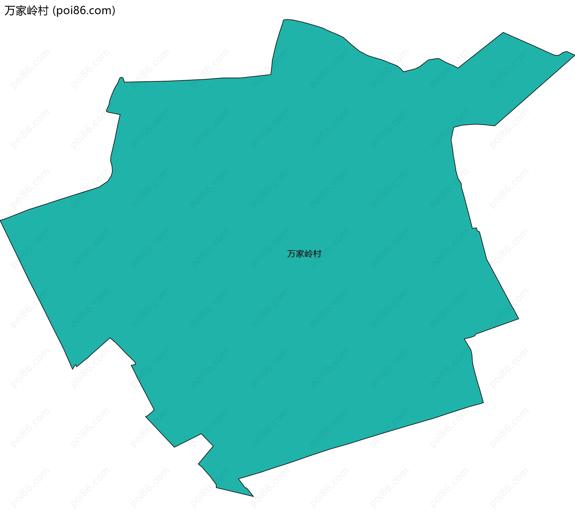 万家岭村边界地图