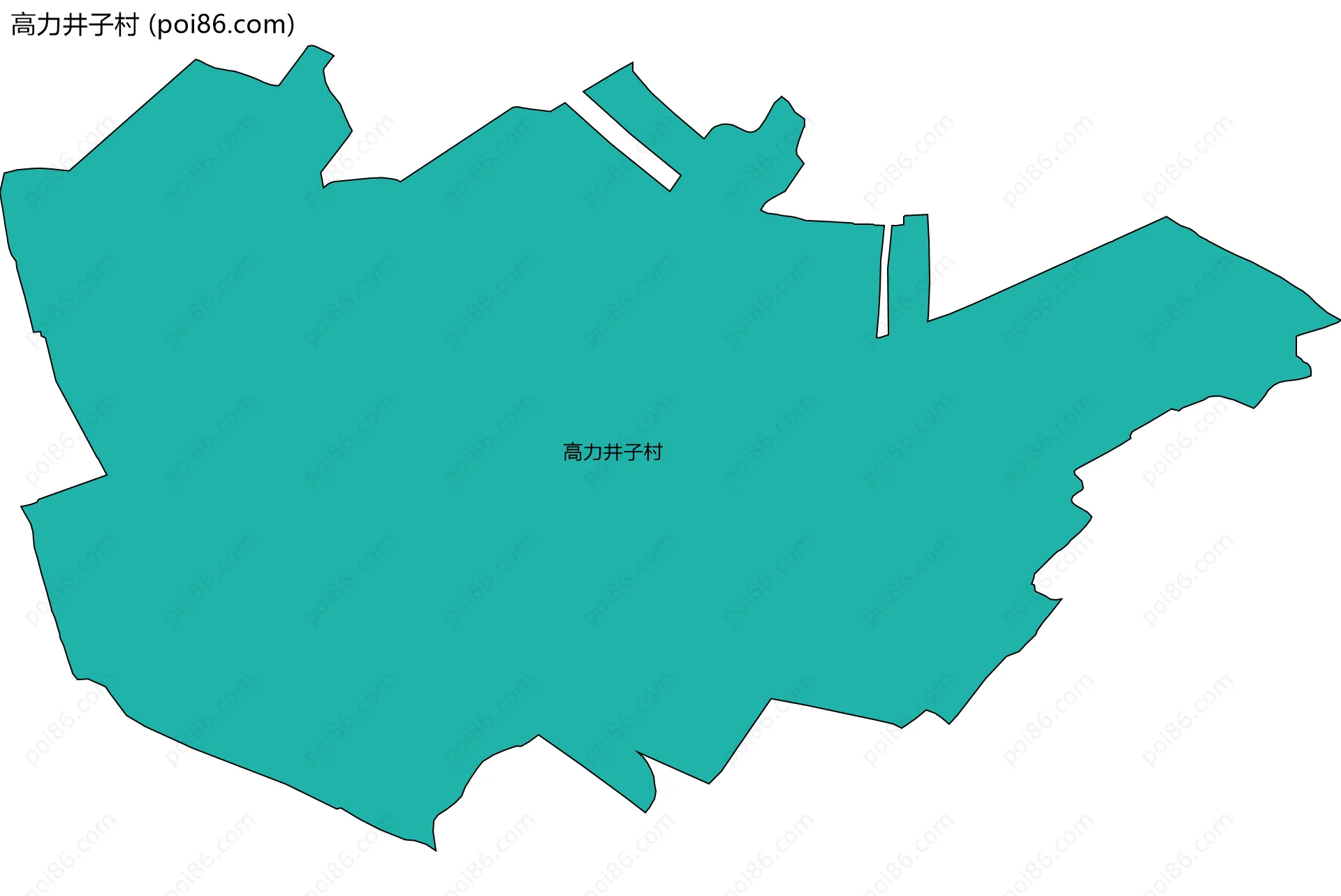 高力井子村边界地图